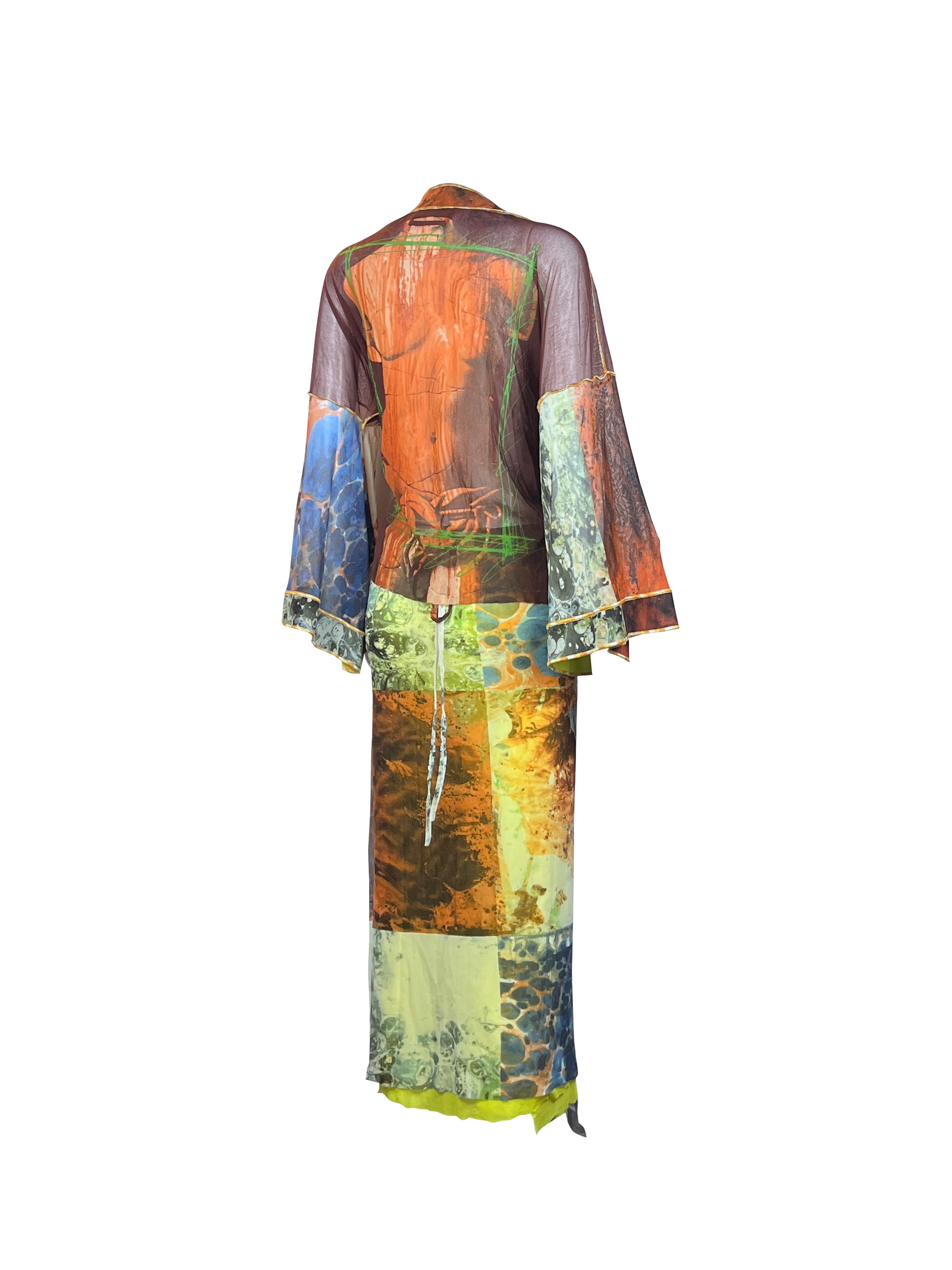 JEAN PAUL GAULTIER S/s 1999 Venus De Milo Ensemble kimono en maille Excellent état - En vente à 上海市, CN