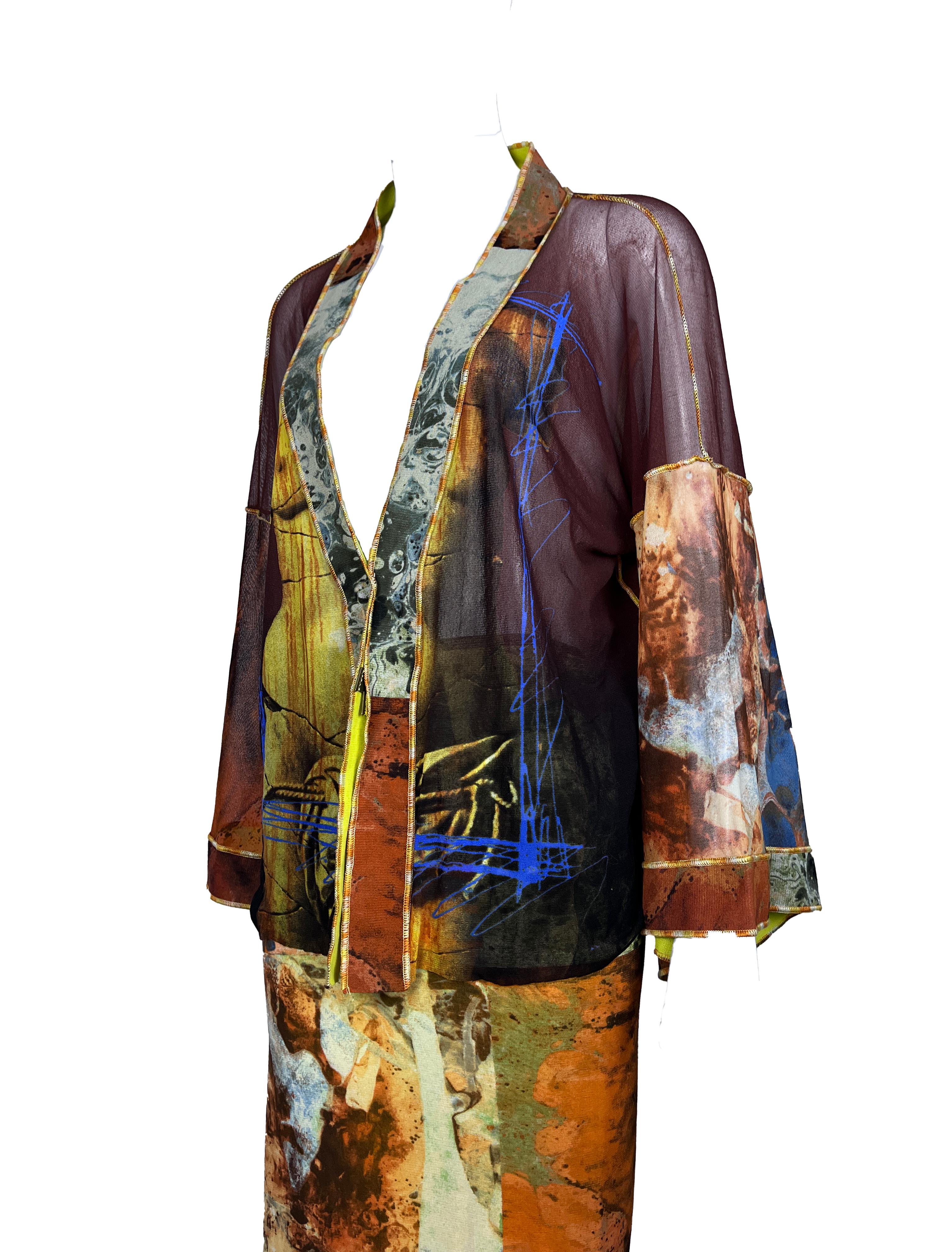 JEAN PAUL GAULTIER S/s 1999 Venus De Milo Ensemble kimono en maille en vente 1