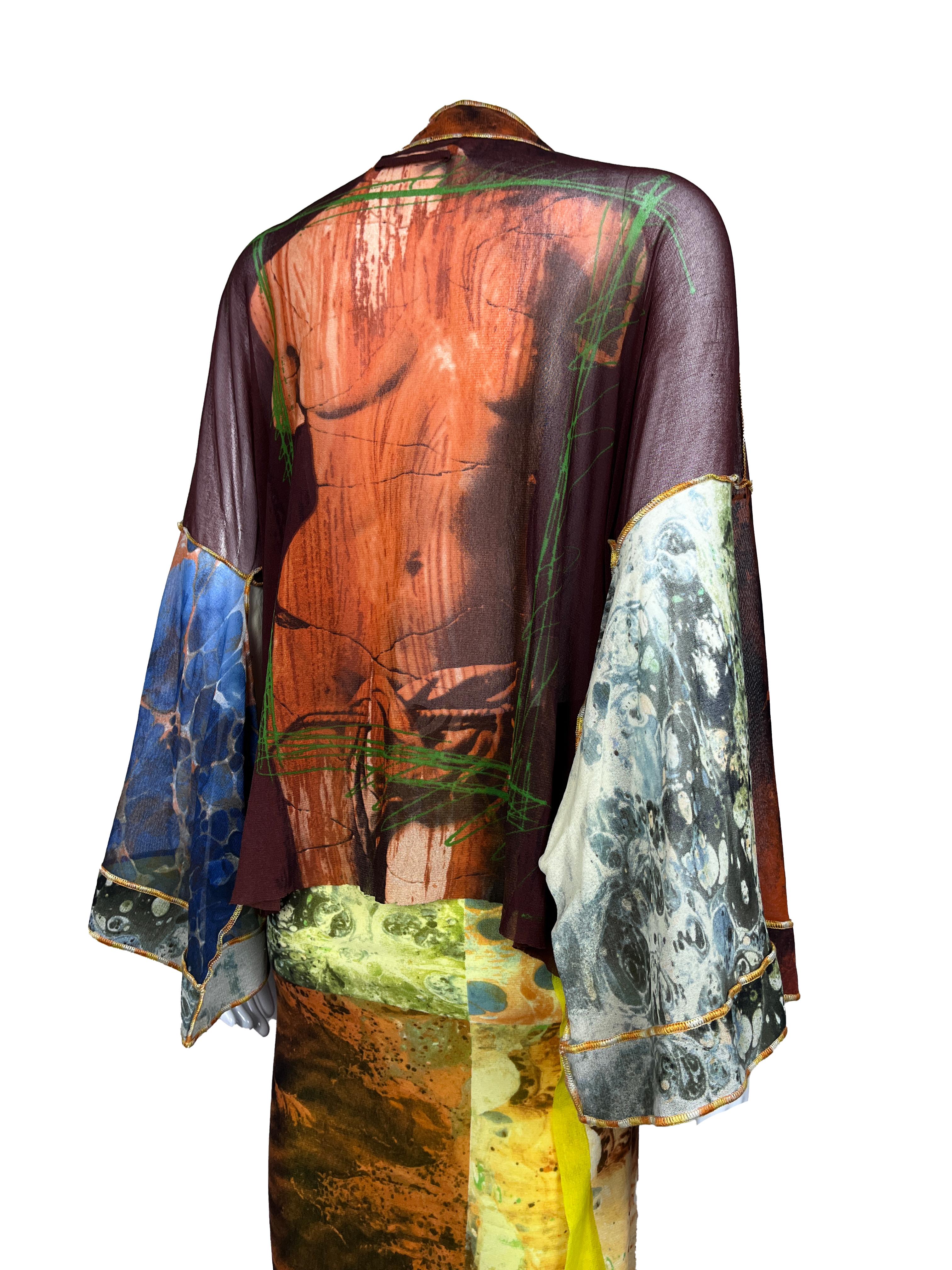 JEAN PAUL GAULTIER S/s 1999 Venus De Milo Ensemble kimono en maille en vente 2