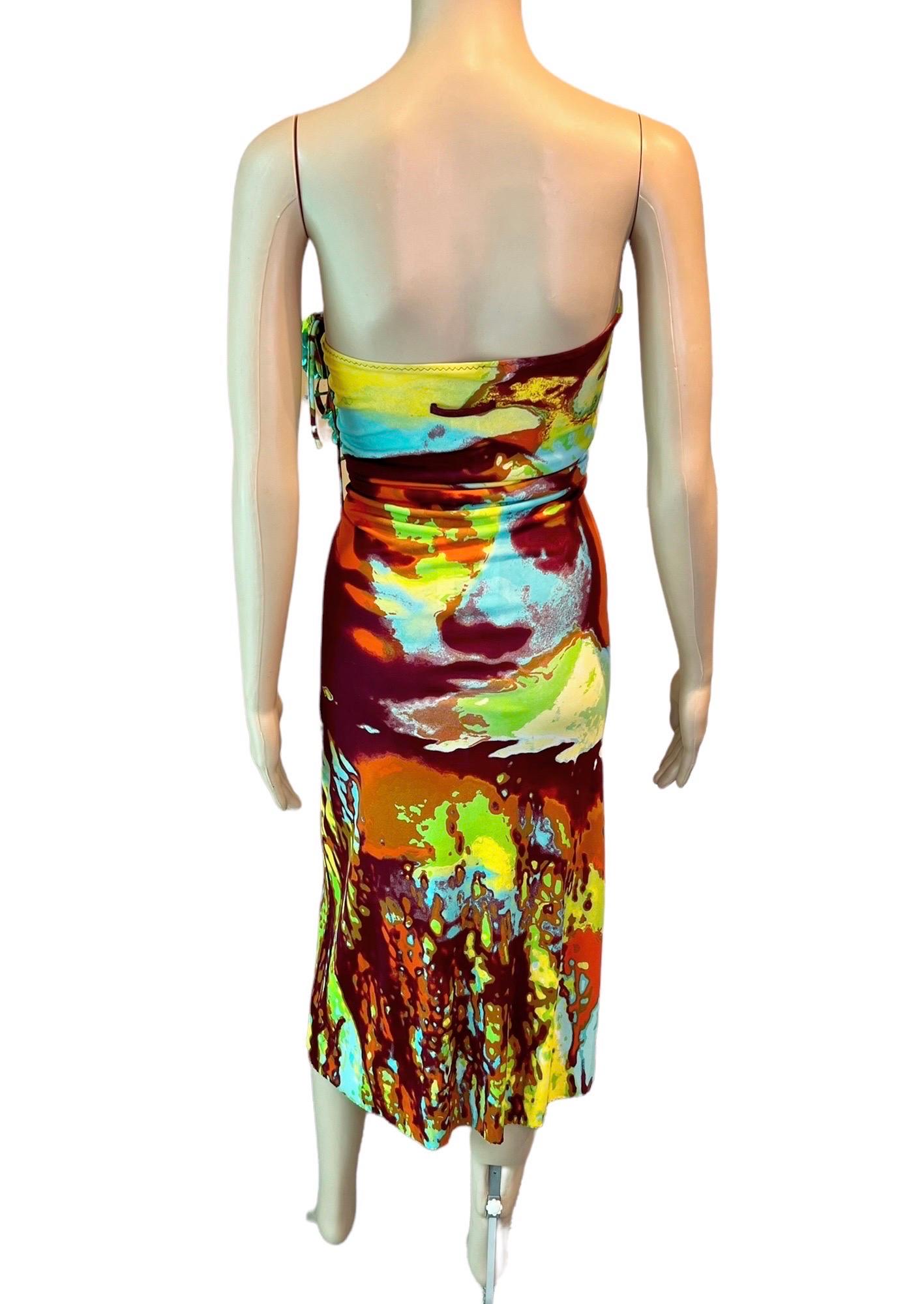 Jean Paul Gaultier S/S 2000 Embellished Psychedelic Print Maxi Skirt Dress  For Sale 2