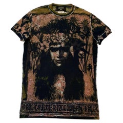 Jean Paul Gaultier S/S 2000 T-Shirt aus Mesh mit polynesischem Druck