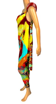 Jean Paul Gaultier S/S 2000 Psychedelic Dress & Leggings Ensemble 2 Piece Set