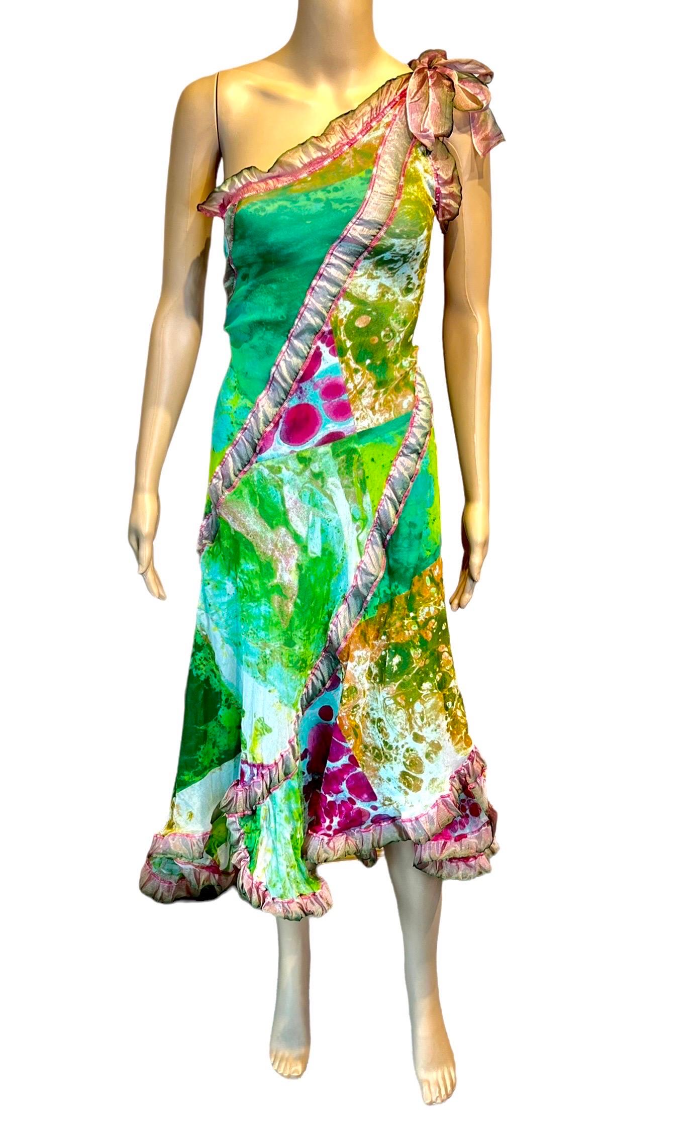 Jean Paul Gaultier S/S 2000 Runway Psychedelic Bacteria Print Maxi Dress  1