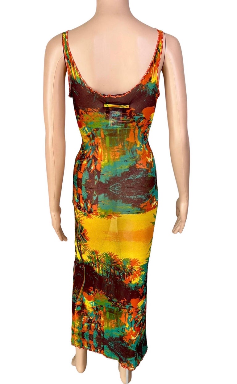 psychedelic bodycon dress Blue 1970s Psychedelic Print Bandeau Bodycon Dress