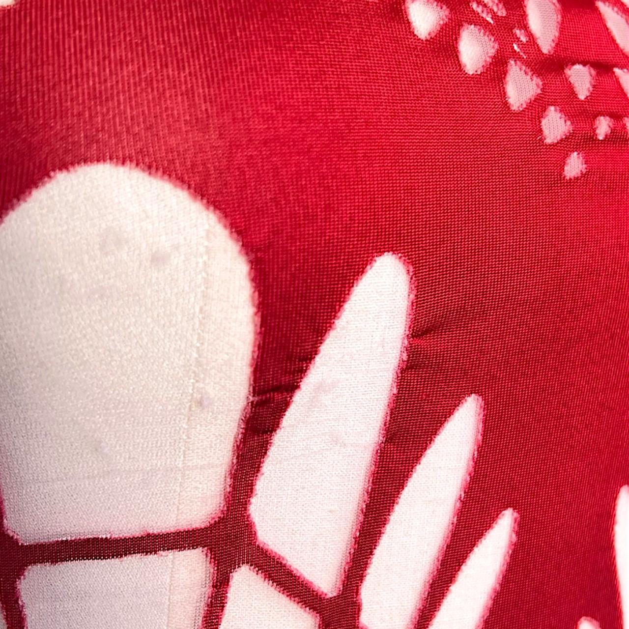 Jean Paul Gaultier S/S 2001 Rotes Jugendstil-Tankkleid mit durchsichtigem Ausschnitt im Angebot 1