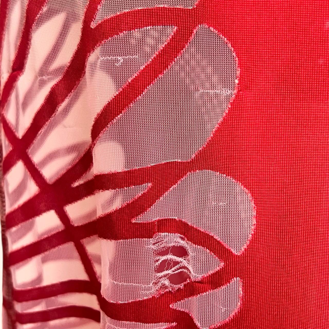 Jean Paul Gaultier S/S 2001 Rotes Jugendstil-Tankkleid mit durchsichtigem Ausschnitt im Angebot 3