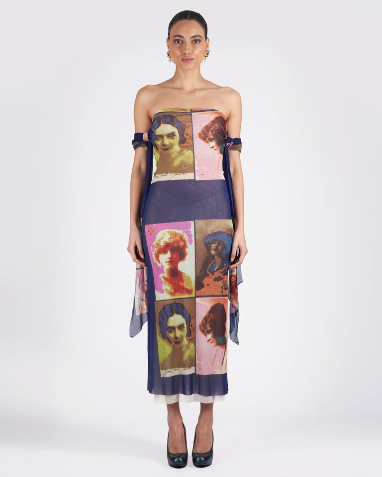 Jean Paul Gaultier S/S 2002 Portrait Dress For Sale at 1stDibs Jean Paul Gaultier S/S 2002 Portrait Dress For Sale at 1stDibs