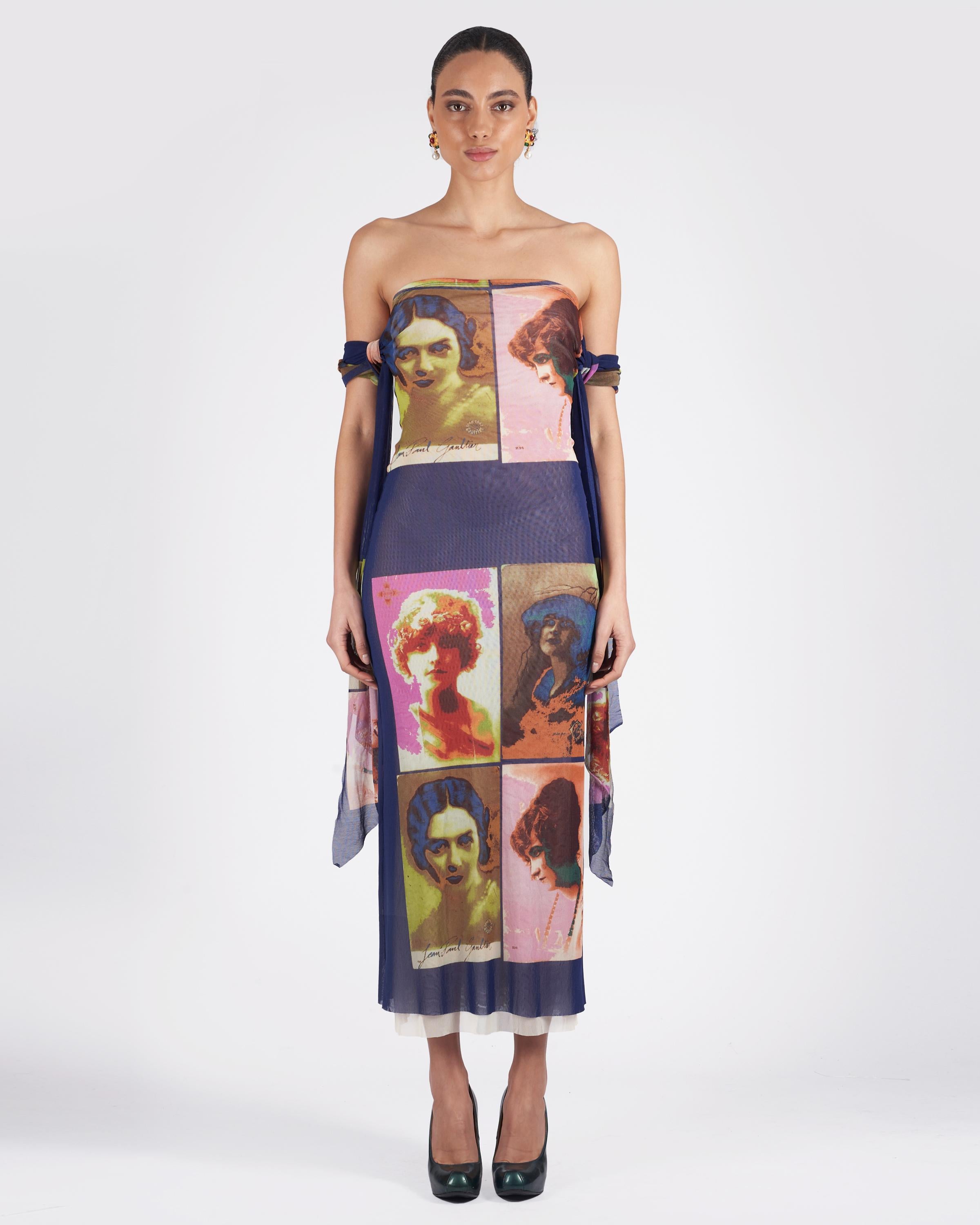 Jean Paul Gaultier S/S 2002 Portrait Dress For Sale 2