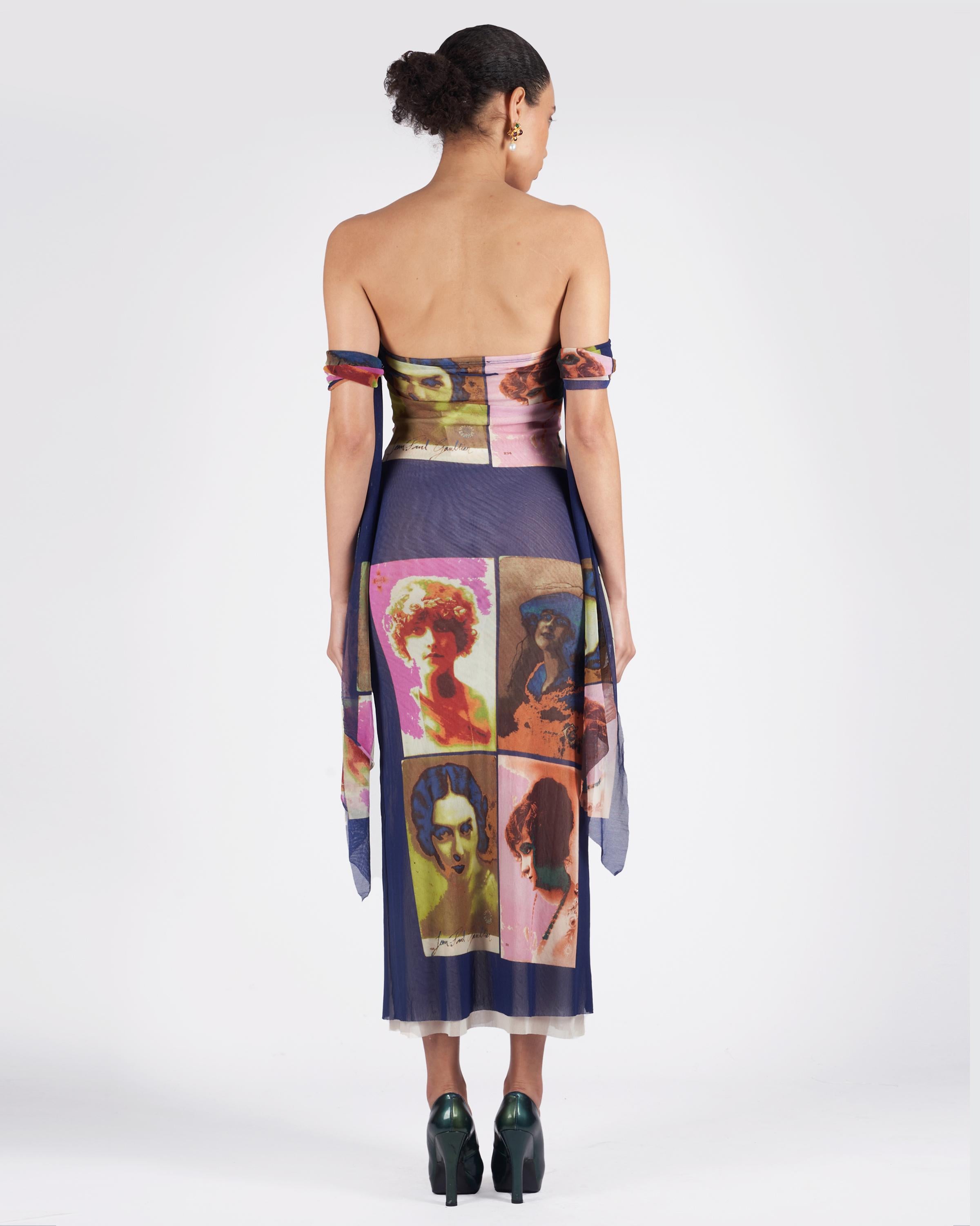 Jean Paul Gaultier S/S 2002 Portrait Dress For Sale 3