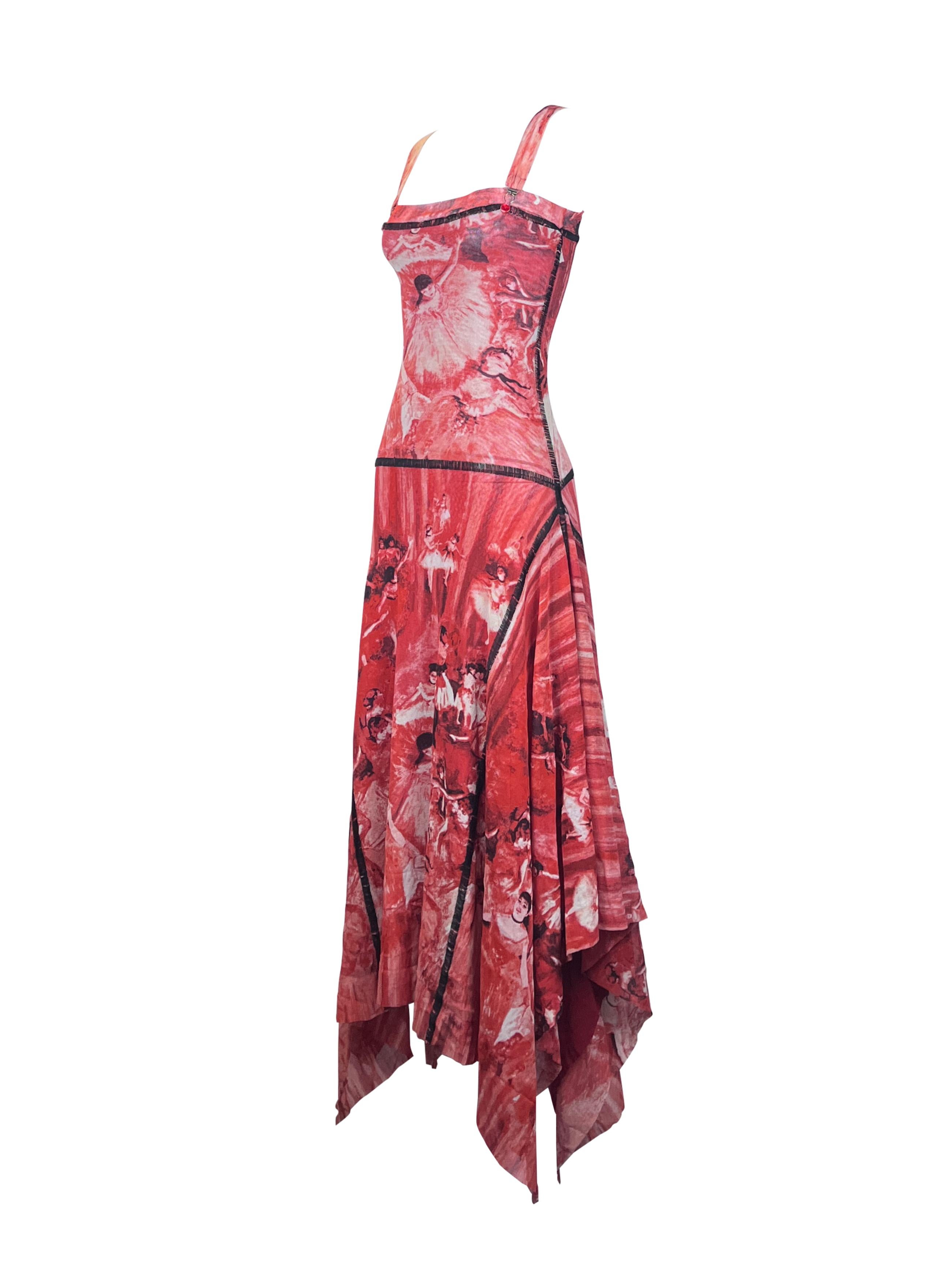 Rosa JEAN PAUL GAULTIER - Vestito con orlo svasato Degas Degas P/E 2003 in vendita
