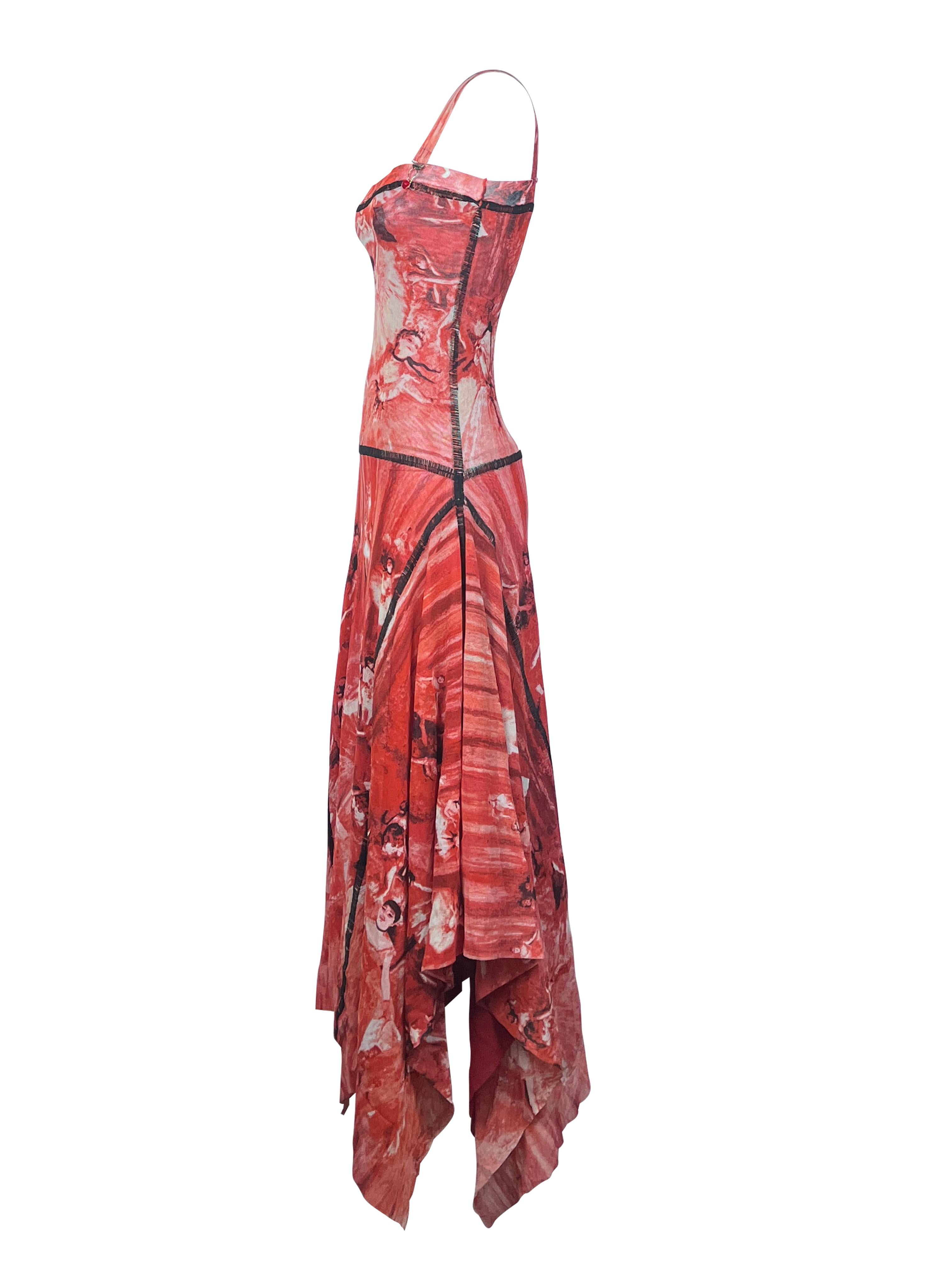 JEAN PAUL GAULTIER - Vestito con orlo svasato Degas Degas P/E 2003 In condizioni ottime in vendita a 上海市, CN