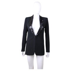 Jean Paul Gaultier S/S 2003 Haute Couture Black Wool Pearl Button Blazer
