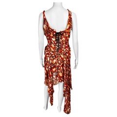 Jean Paul Gaultier - Robe asymétrique transparente à corset avec imprimé Galaxy, printemps-été 2004