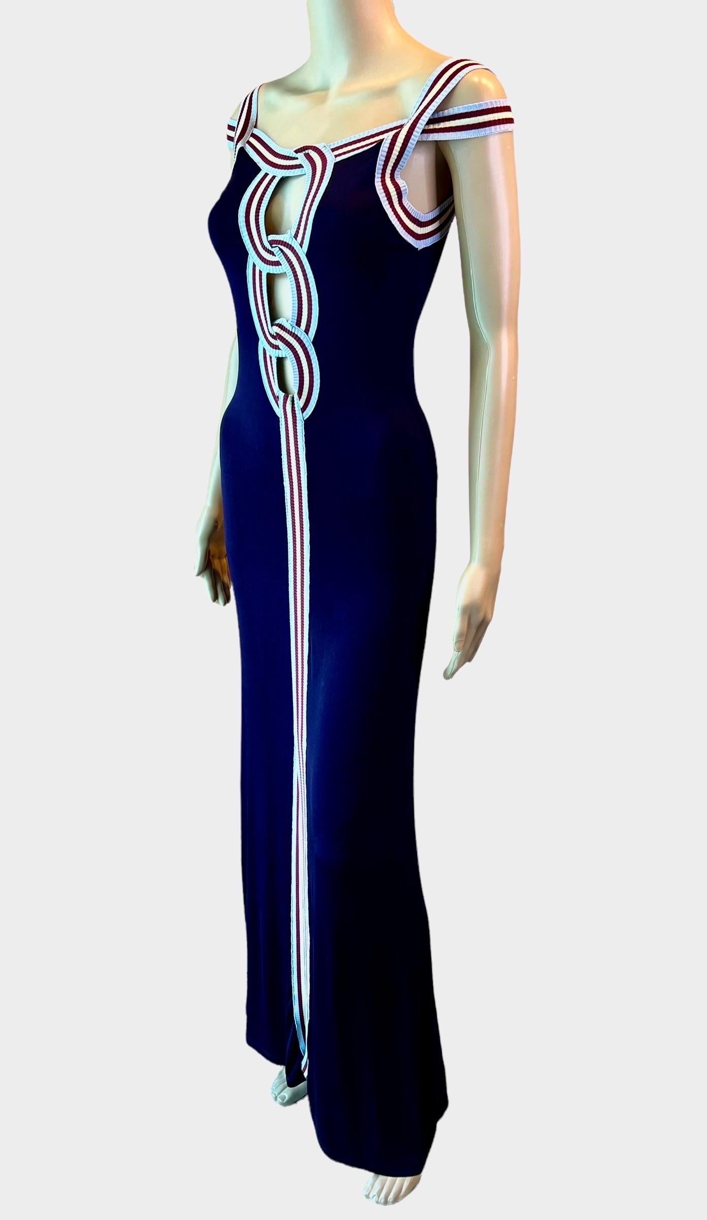 Jean Paul Gaultier S/S 2007 Cutout Bodycon Maxi Dress Size M

Please note this dress is very versatile and could be worn with the cutouts in front or back based on preference.