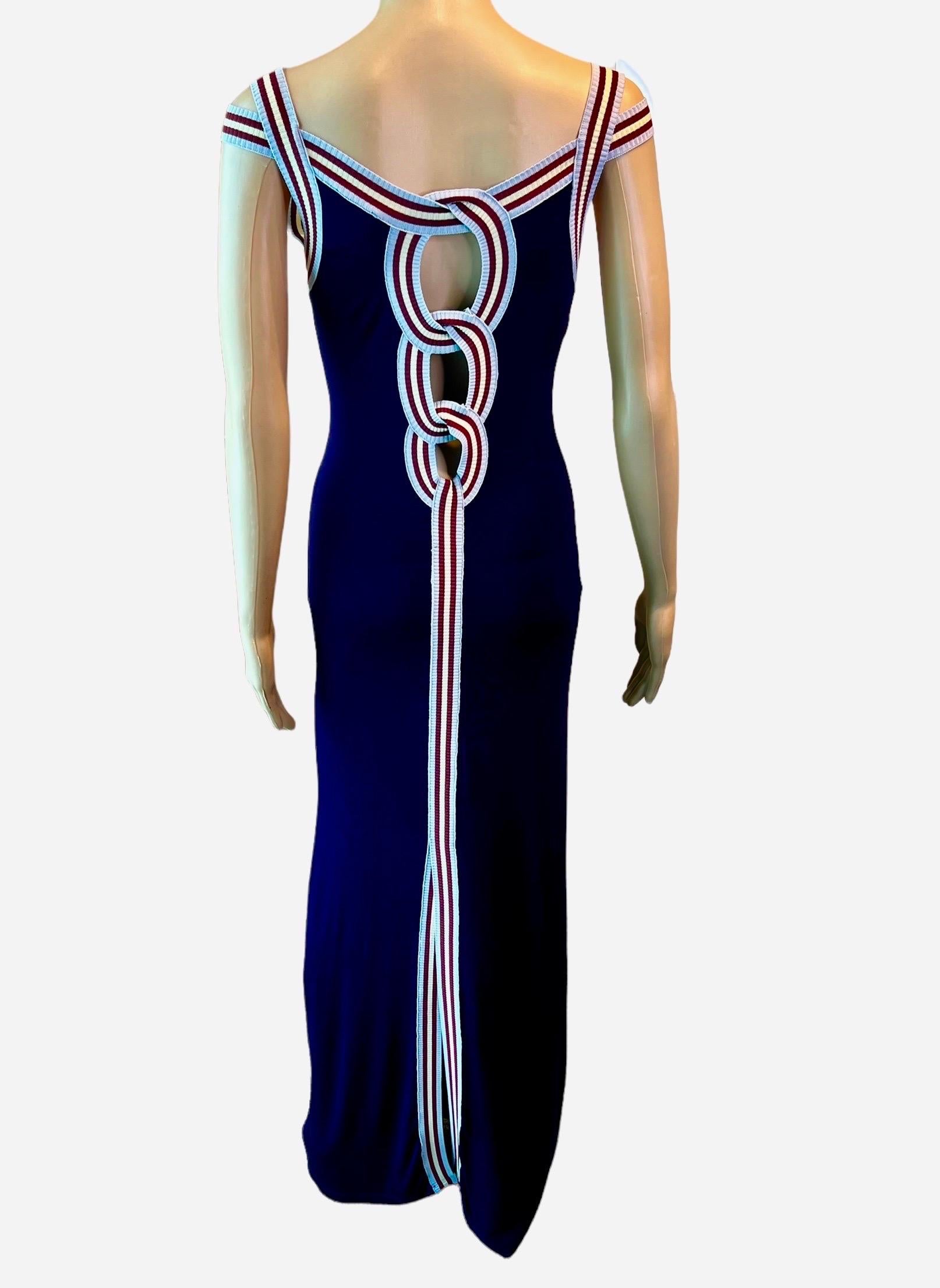 Jean Paul Gaultier S/S 2007 Cutout Bodycon Maxi Dress For Sale 2