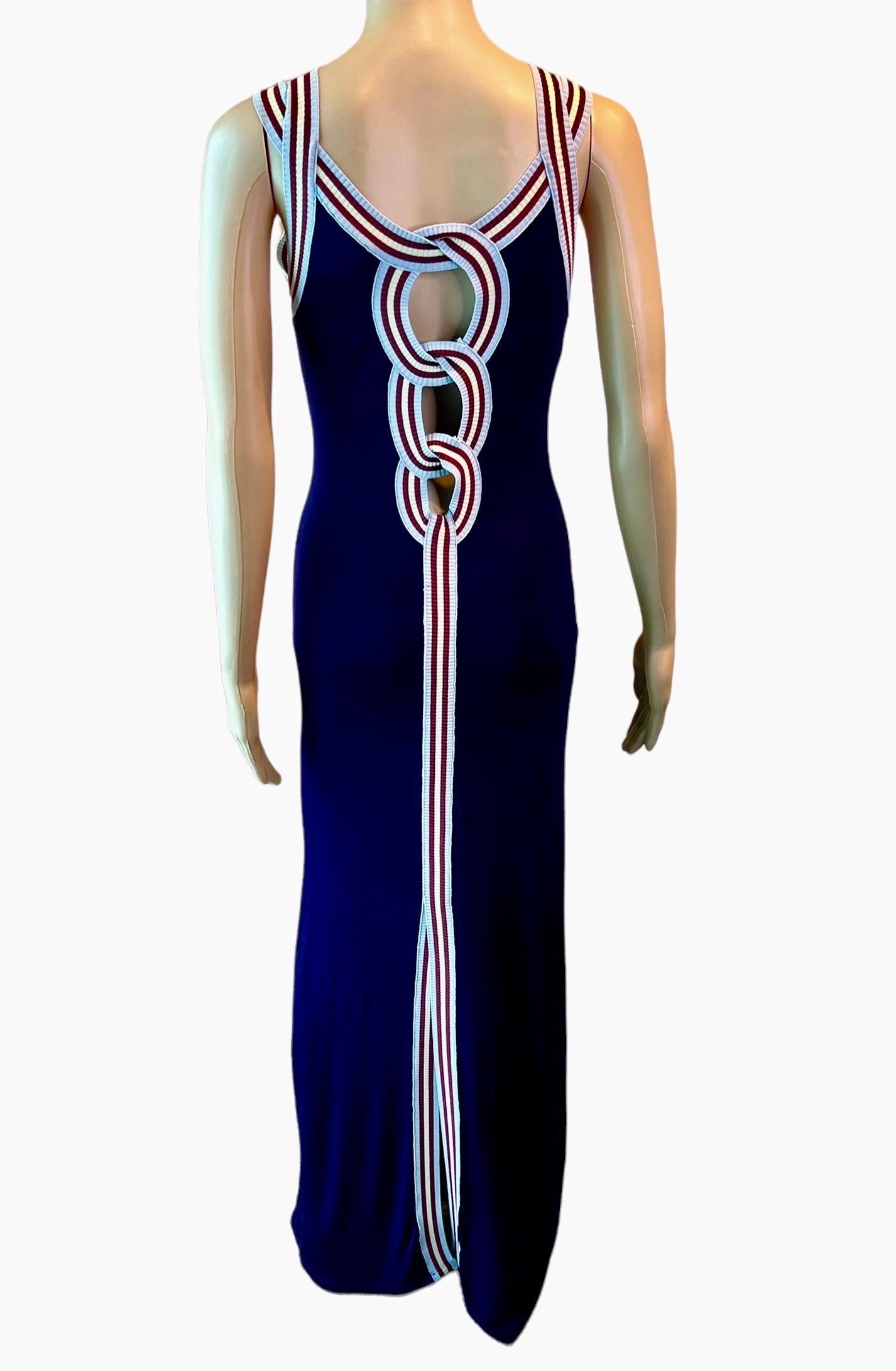 Jean Paul Gaultier S/S 2007 Cutout Bodycon Maxi Dress For Sale 4