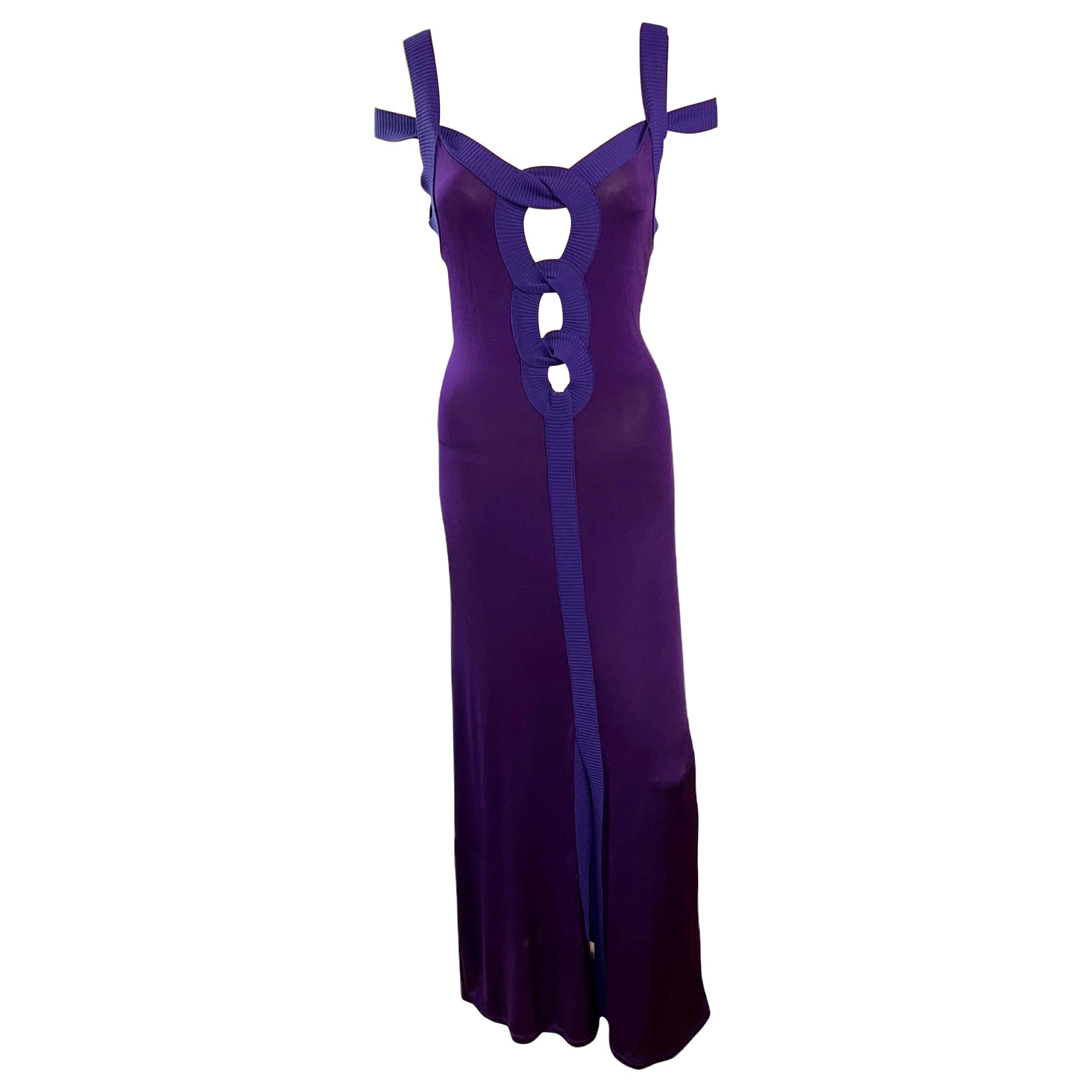 Jean Paul Gaultier Jeans Maxi Abito Bodycon Ritagliato P/E 2007