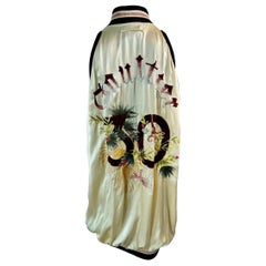 Minivestido de seda con logotipo bordado de la Pasarela Jean Paul Gaultier S/S 2007