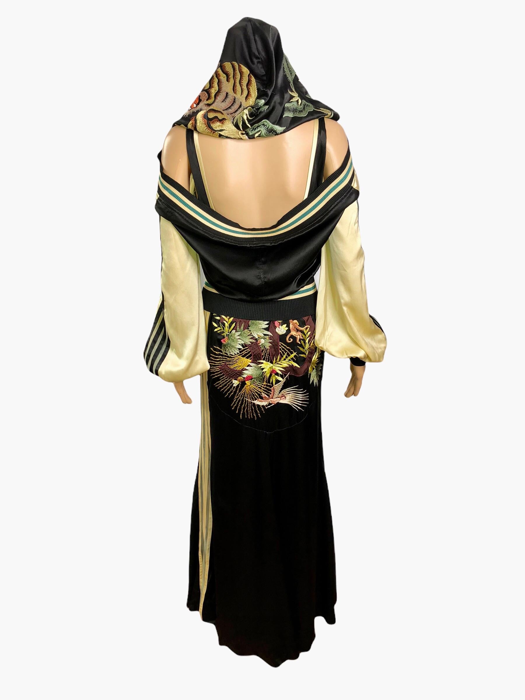 Jean Paul Gaultier S/S 2007 Runway Embroidered Silk Dress & Jacket 2 Piece Set  For Sale 1