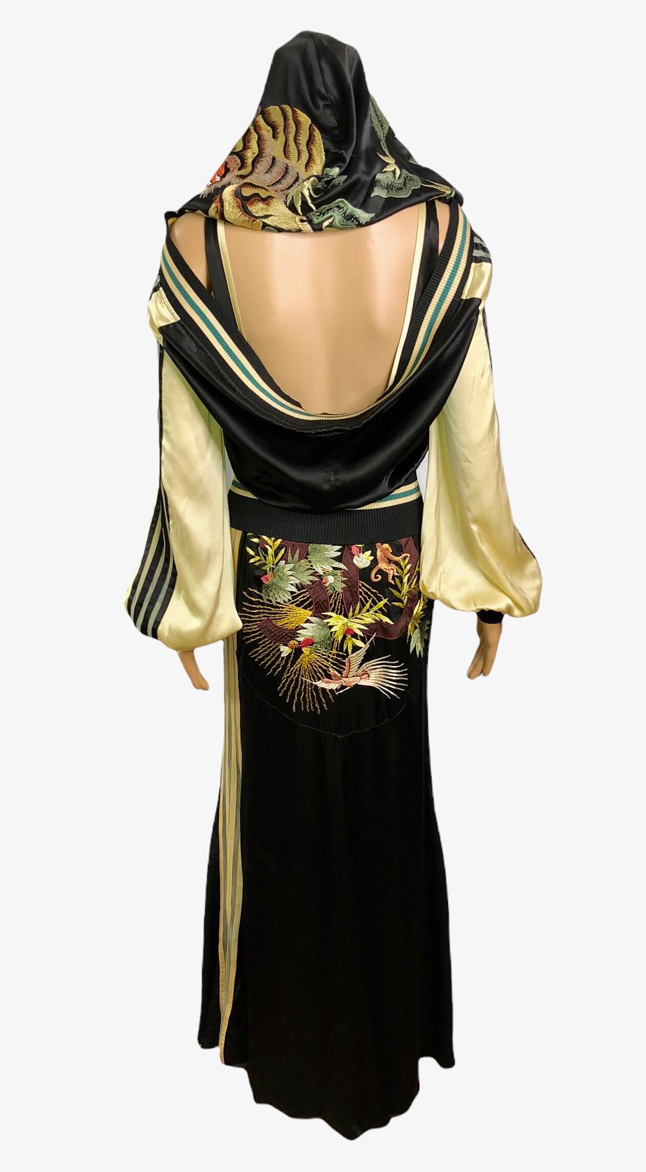 Jean Paul Gaultier S/S 2007 Runway Embroidered Silk Dress & Jacket 2 Piece Set  For Sale 2