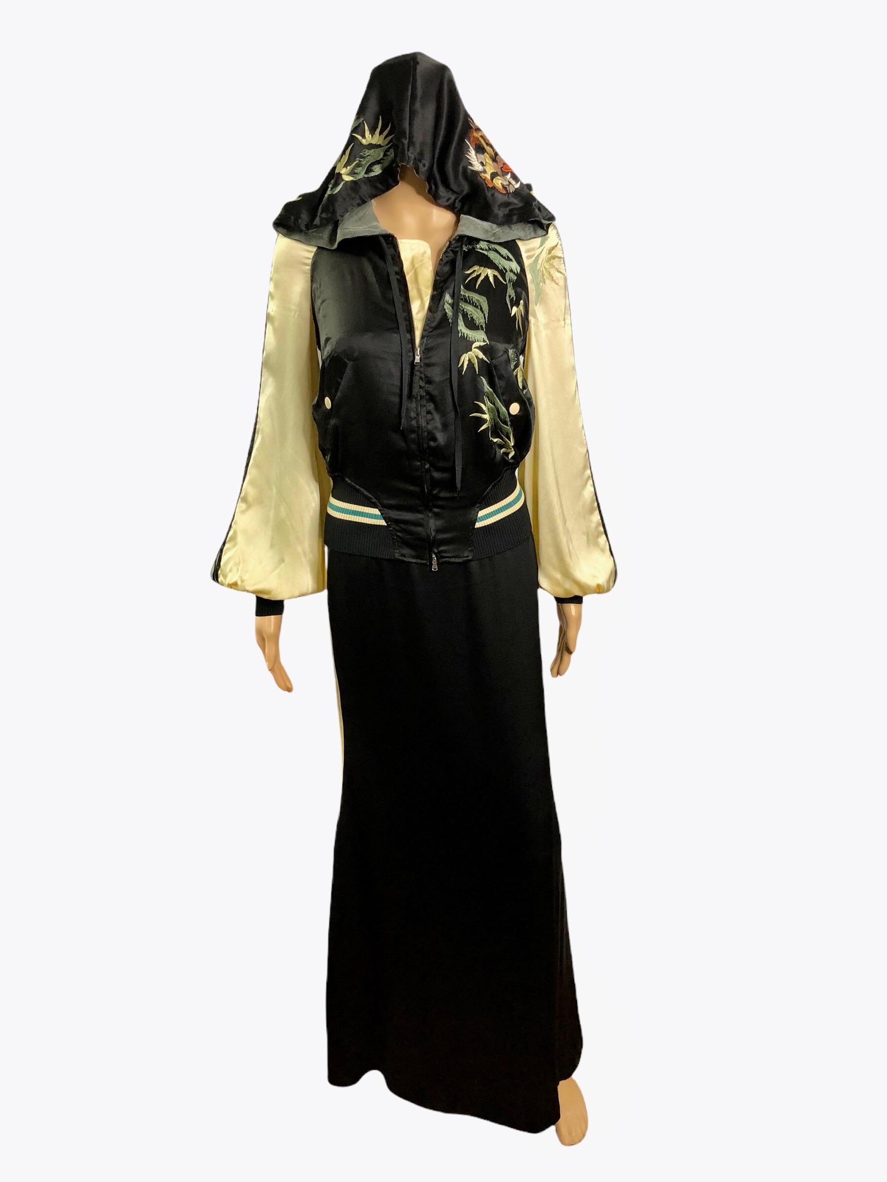 Jean Paul Gaultier S/S 2007 Runway Embroidered Silk Dress & Jacket 2 Piece Set  For Sale 3