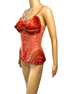 Jean Paul Gaultier S/S 2008 Corset Bustier Silk Blouse Top