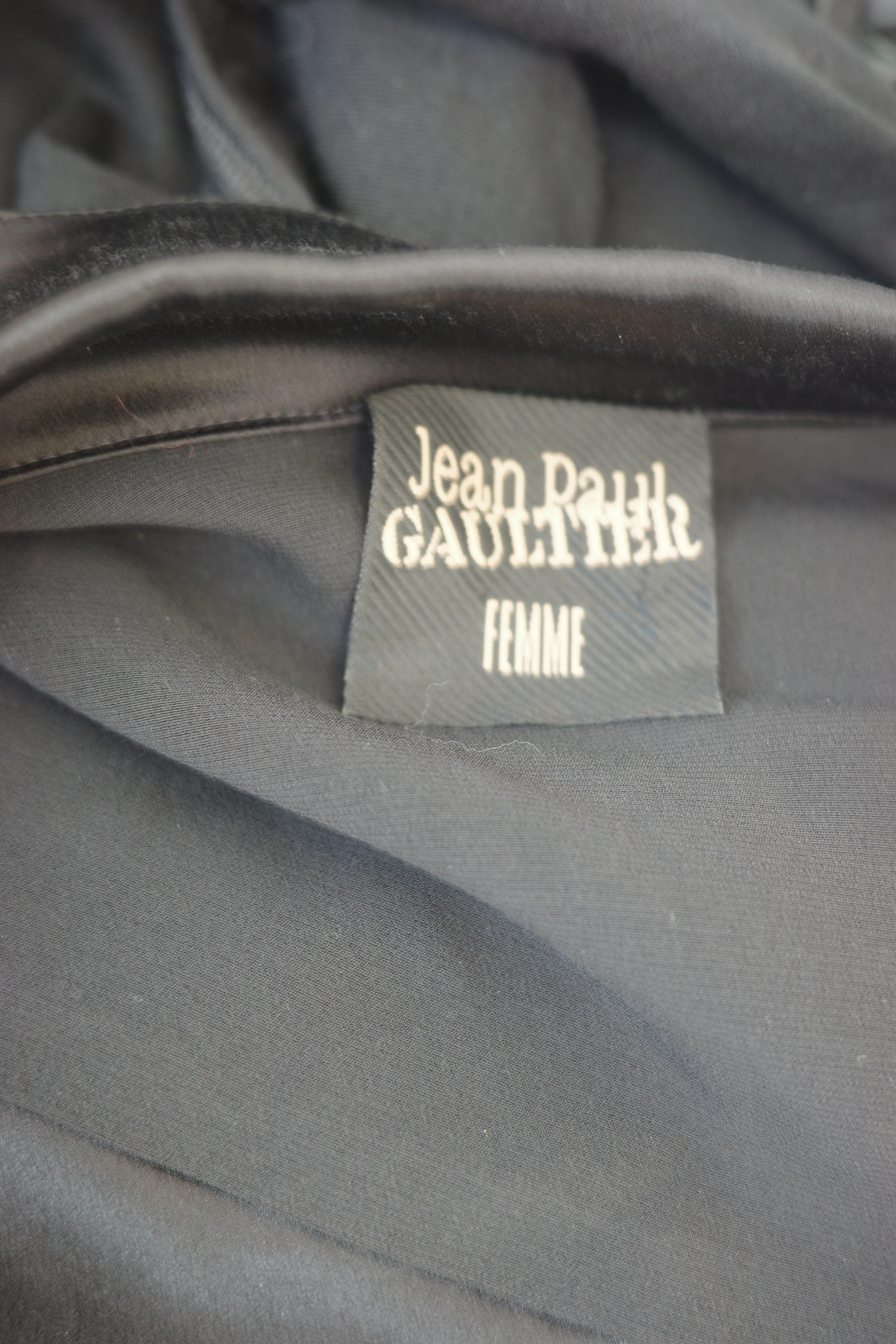 JEAN PAUL GAULTIER S/s 2013 Black Satin Cage Corseted Jacket in vendita 5