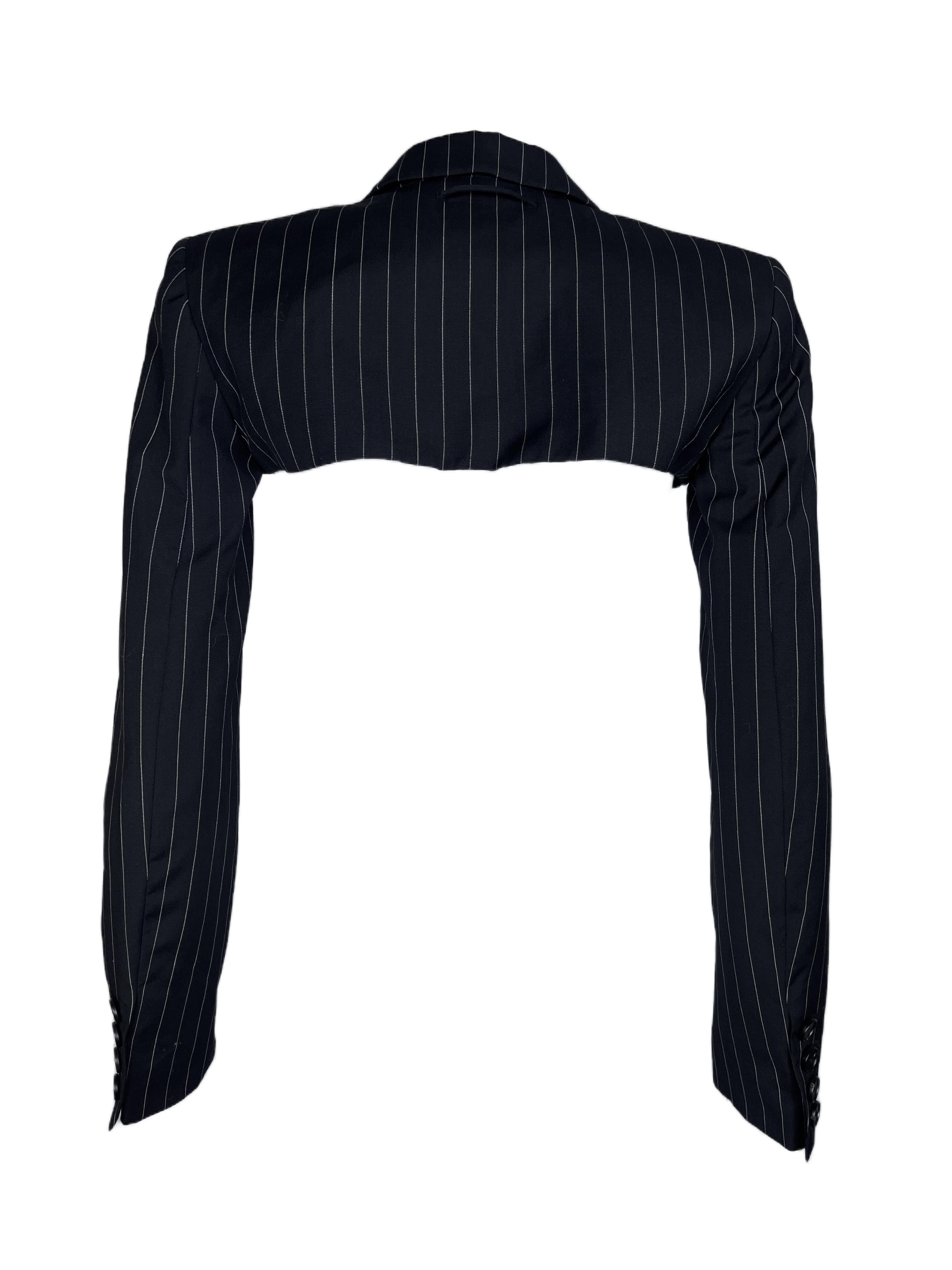 JEAN PAUL GAULTIER S/s 2013 Detachable Corseted Striped Blazer in vendita 10