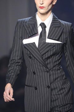 JEAN PAUL GAULTIER S/s 2013 Detachable Corseted Striped Blazer