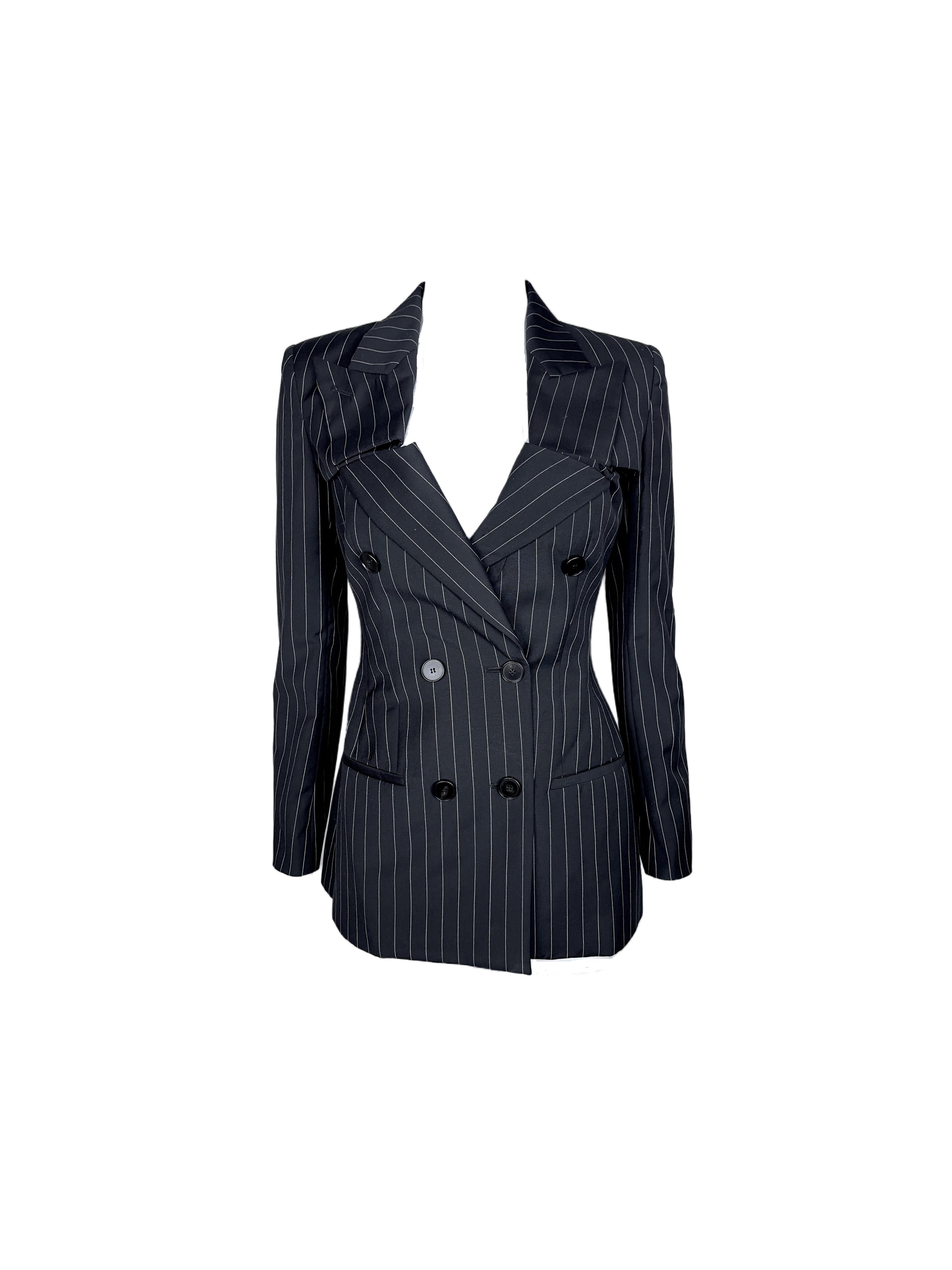 JEAN PAUL GAULTIER S/s 2013 Detachable Corseted Striped Blazer In condizioni ottime in vendita a 上海市, Xuhui district