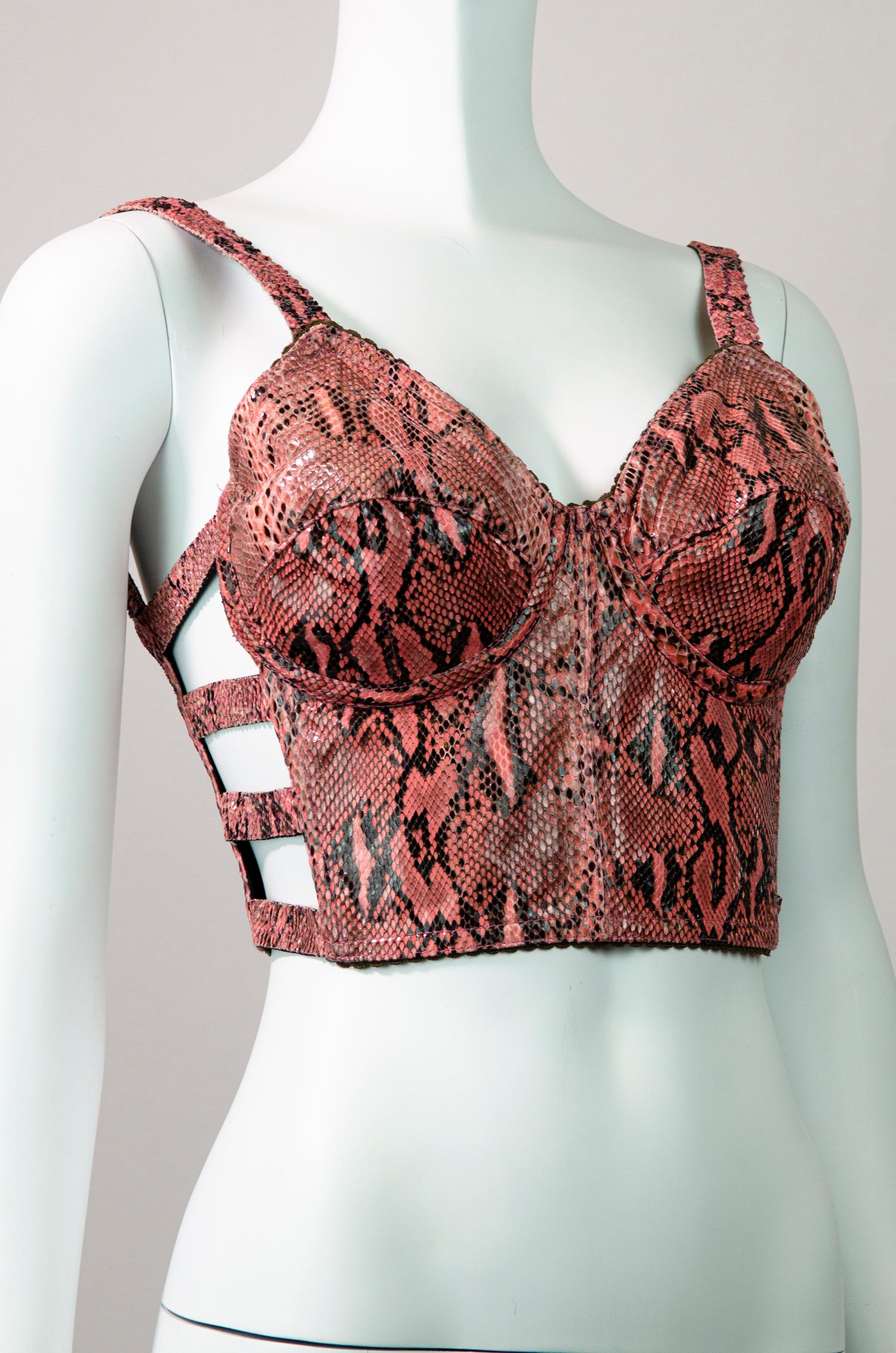 JEAN PAUL GAULTIER S/S 91 Vintage Python Bustier / Corset In Excellent Condition For Sale In Berlin, BE