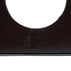 Jean Paul Gaultier Sac Pochette Trou Dark Brown Leat See Through Clutch Bag