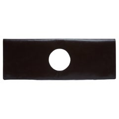 Jean Paul Gaultier Sac Pochette Trou Dark Brown Leat See Through Clutch Bag