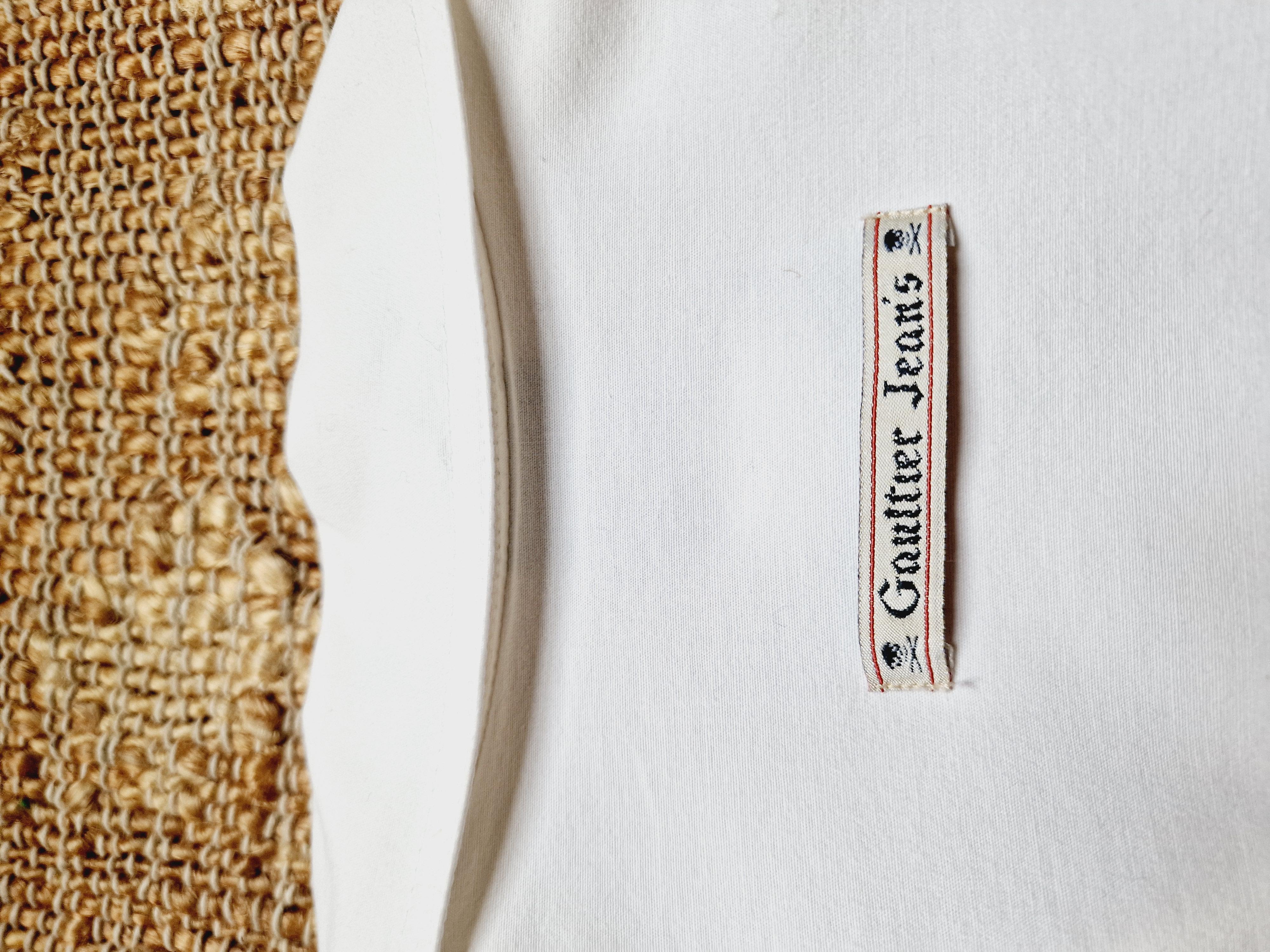 Jean Paul Gaultier Safety Pin Clips Vintage Bella Hadid Weißes Hemd Bluse Top im Angebot 7
