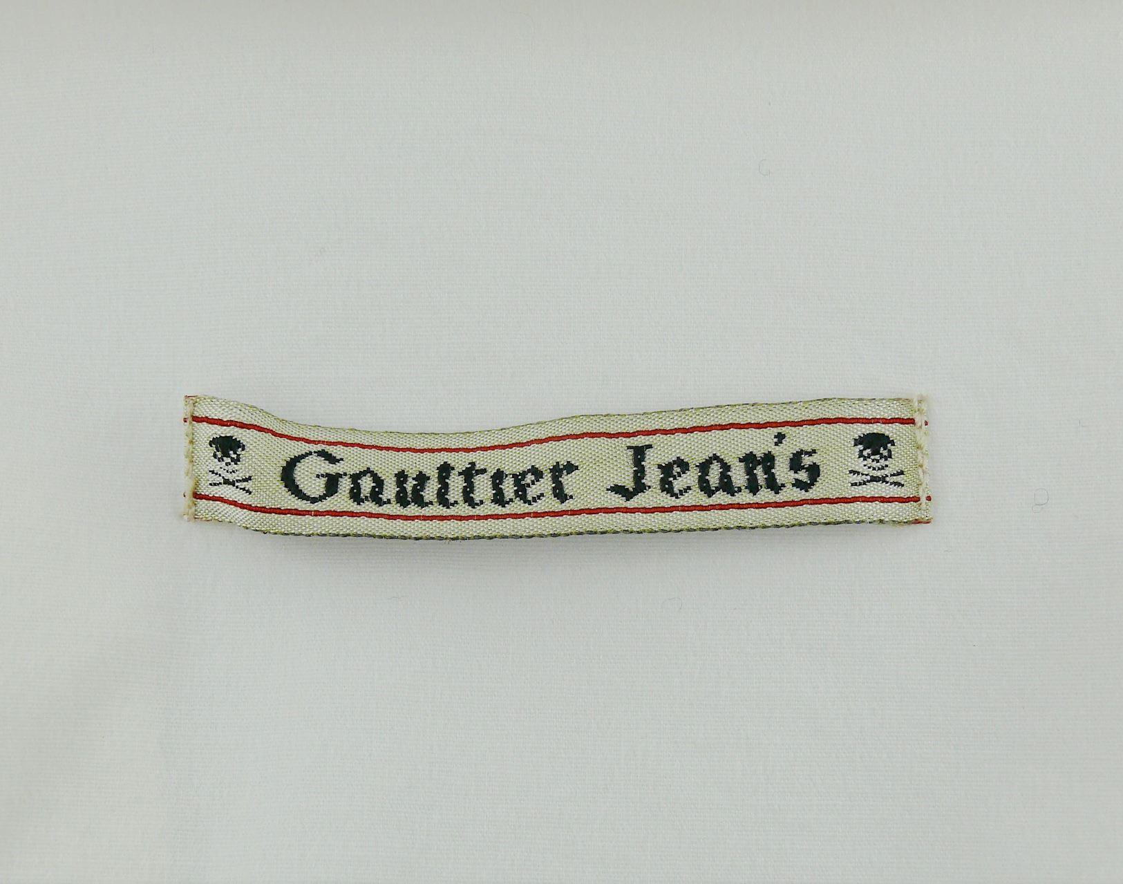 Jean Paul Gaultier Safety Pin Clips Vintage Bella Hadid Weißes Hemd Bluse Top im Angebot 2