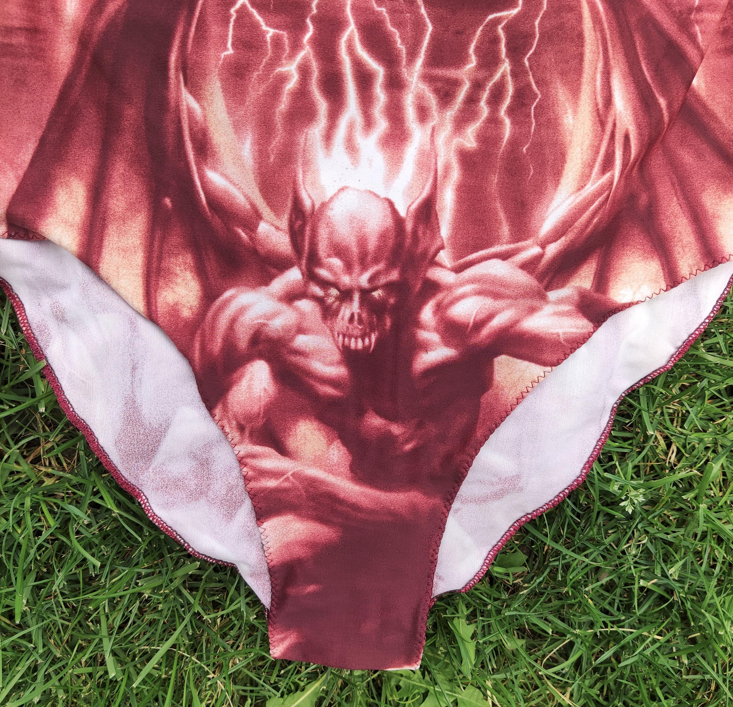Jean Paul Gaultier Satan Devil Demon Hell 2001 Brauner Bikini Einteiliger Badeanzug (Pink) im Angebot