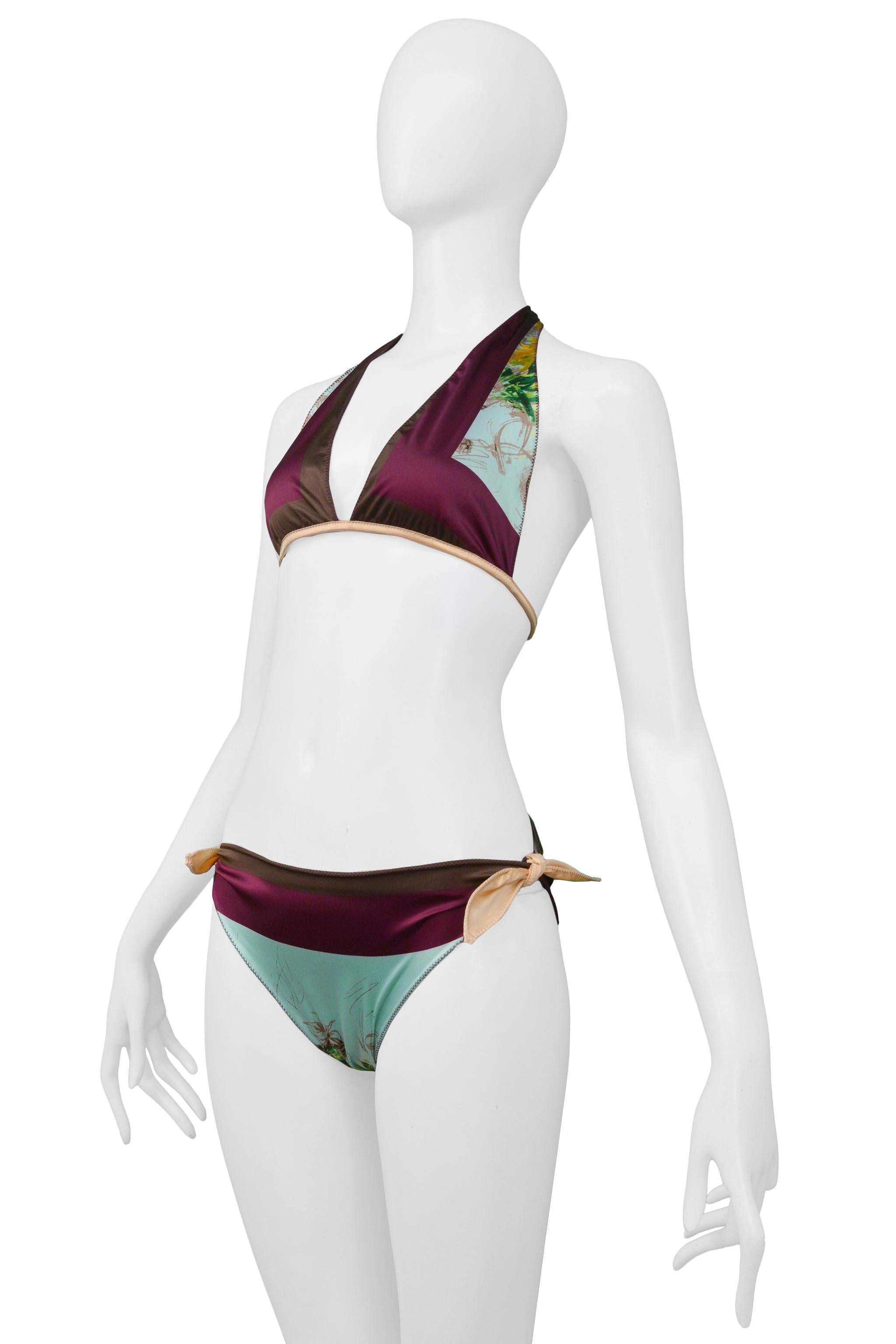 Jean Paul Gaultier Satin-Taschentuchschal Bikini  Damen im Angebot