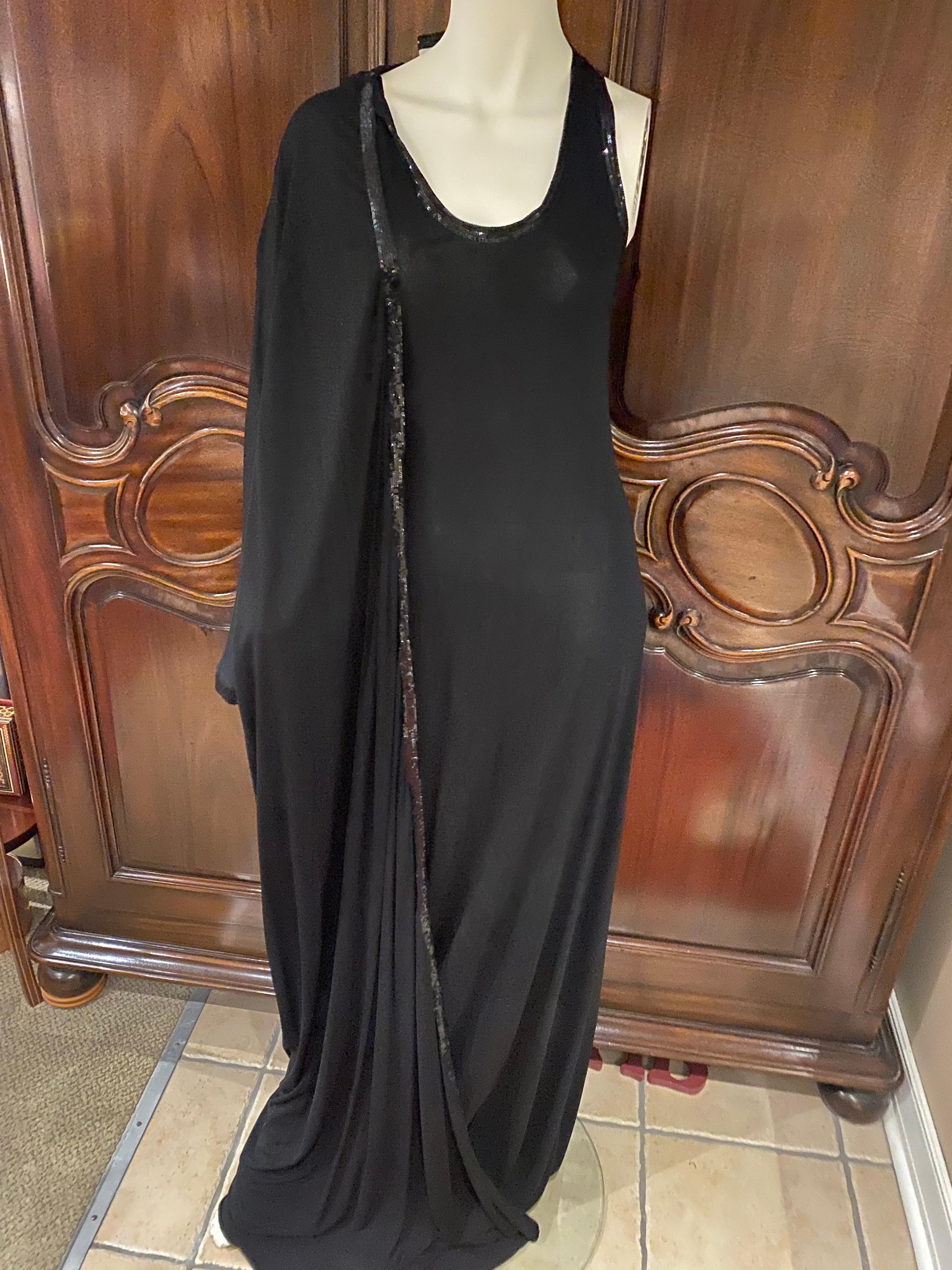 Jean Paul Gaultier Sequin Embellished Silk Long Evening Gown (US6) For Sale 2
