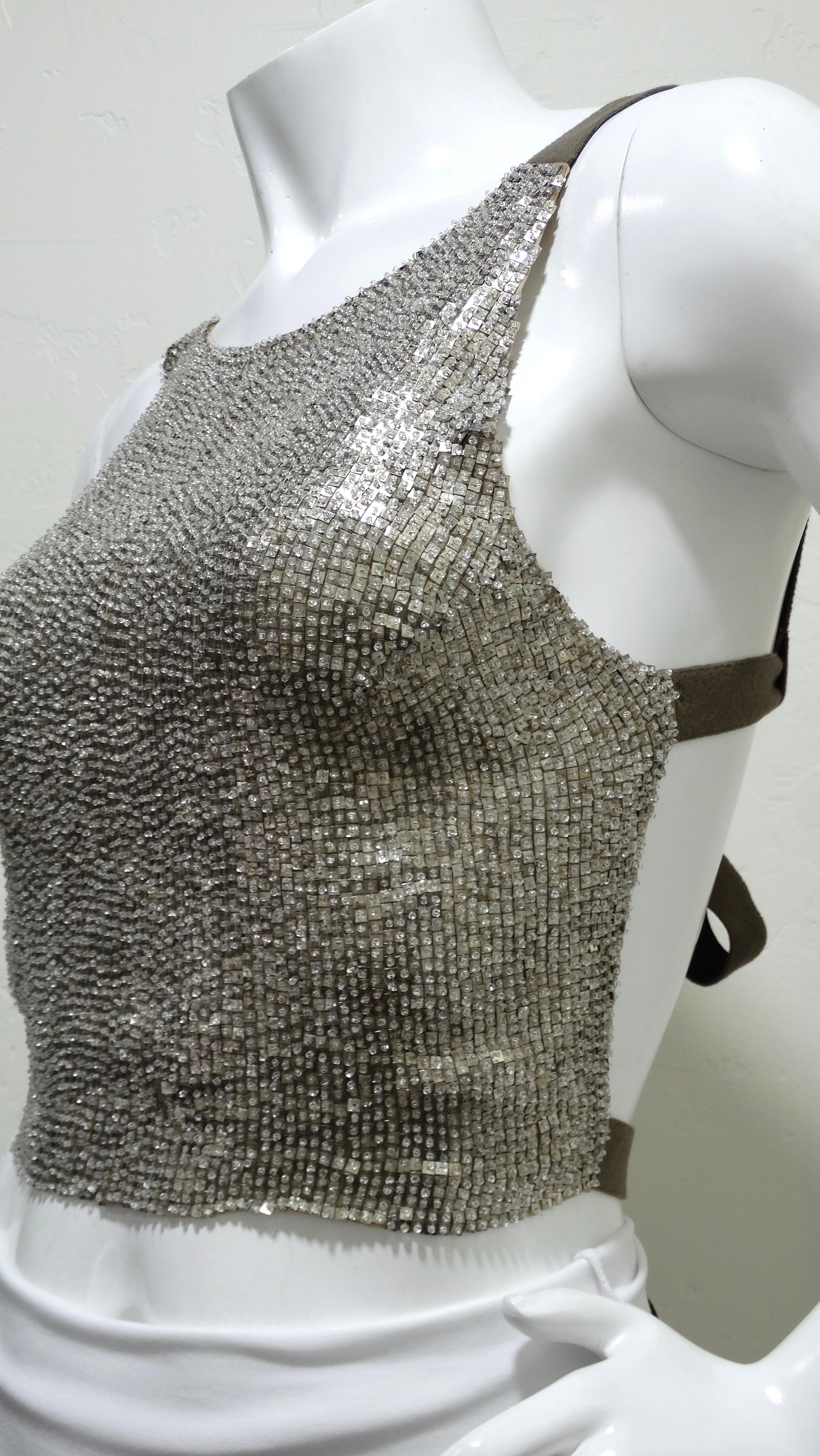 Gray Jean Paul Gaultier Sequin Top 