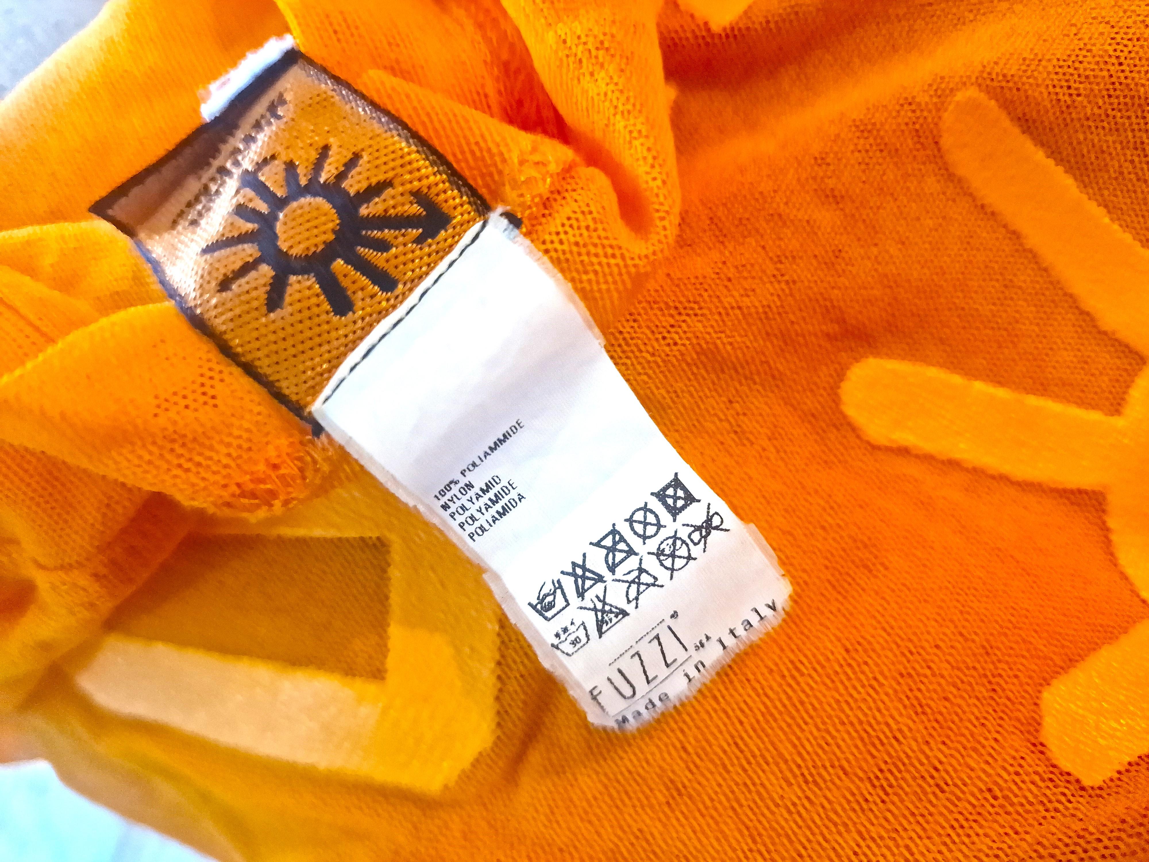 Jean Paul Gaultier Sex Sybmol Soleil Orange Logo Text Men Shirt Large XL Top For Sale 8