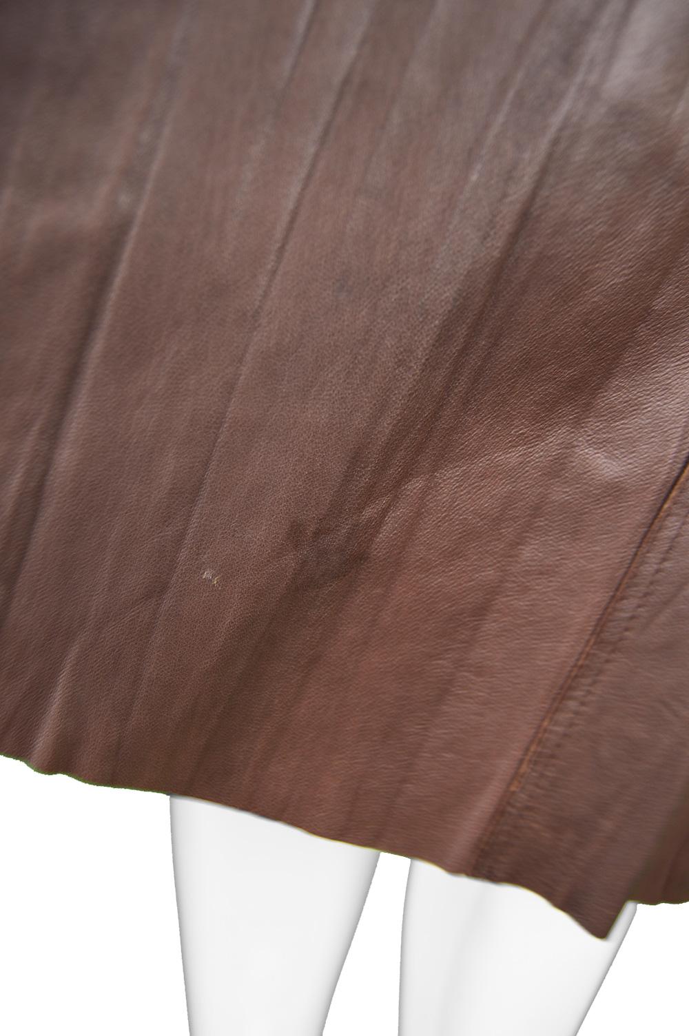 Jean Paul Gaultier Sheepskin Leather Vintage Skirt For Sale 1