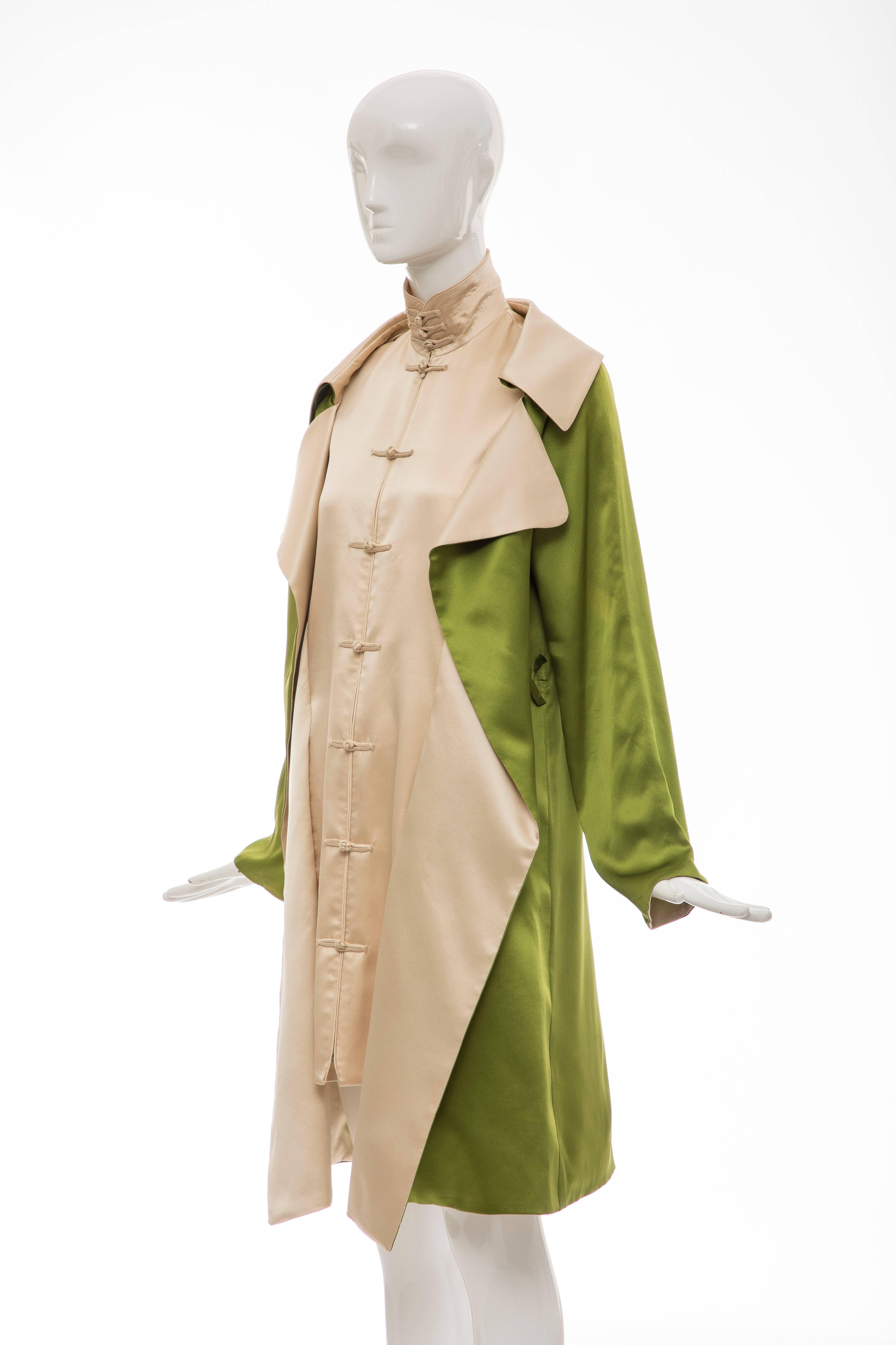 Jean Paul Gaultier Silk Charmeuse Dress Coat, Fall 2010 5