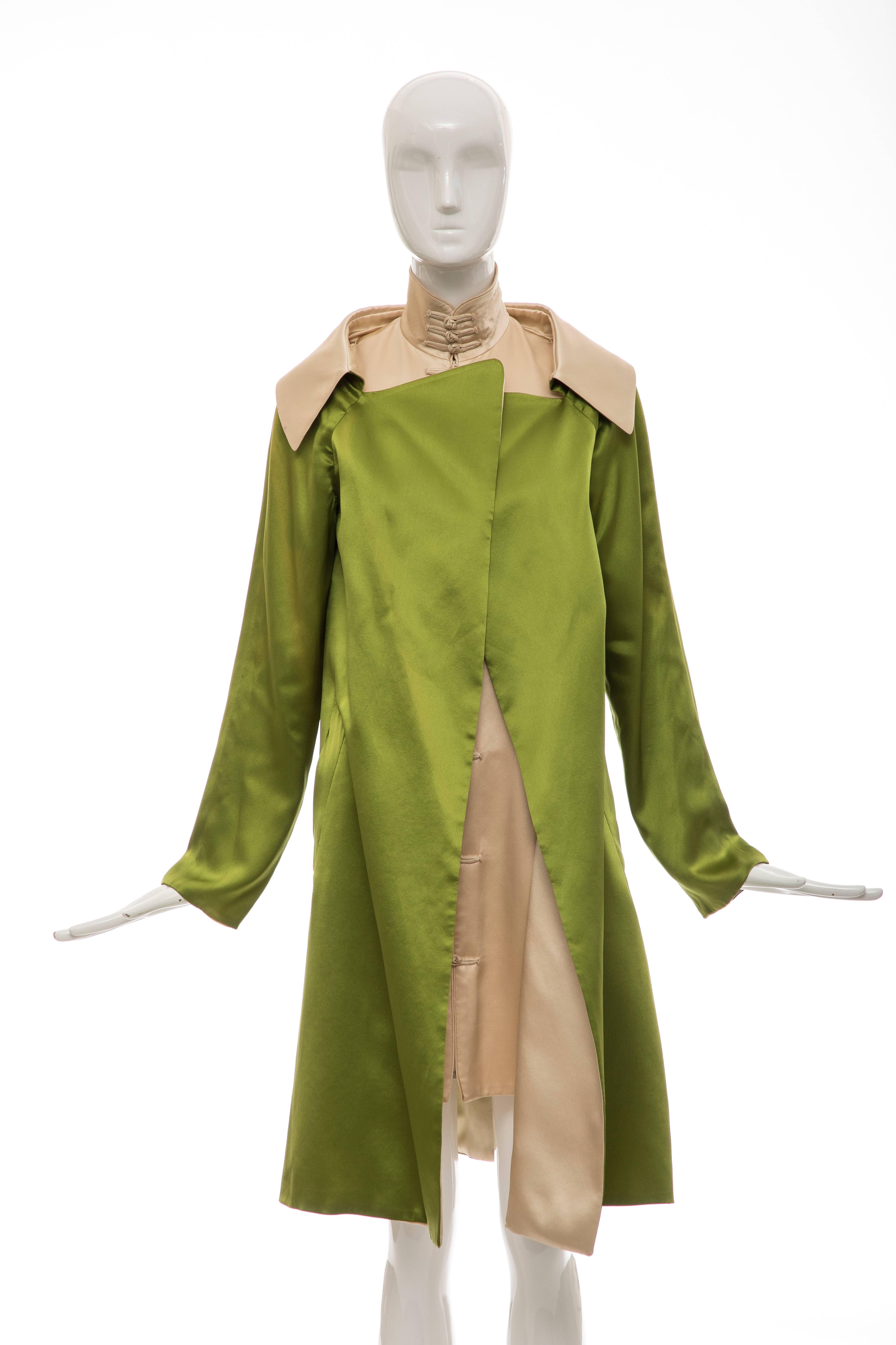 Jean Paul Gaultier Silk Charmeuse Dress Coat, Fall 2010 6