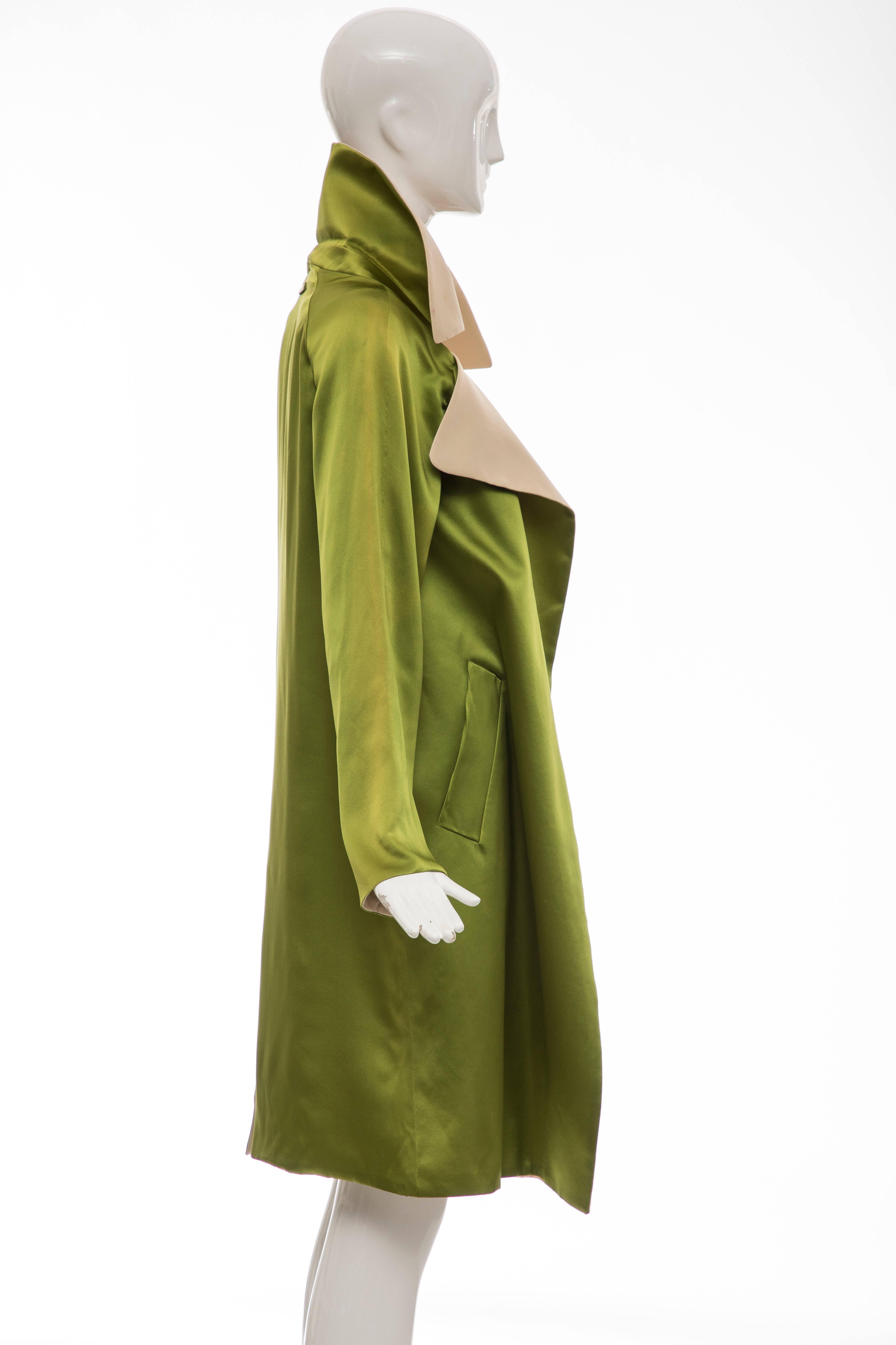 Jean Paul Gaultier Silk Charmeuse Dress Coat, Fall 2010 1