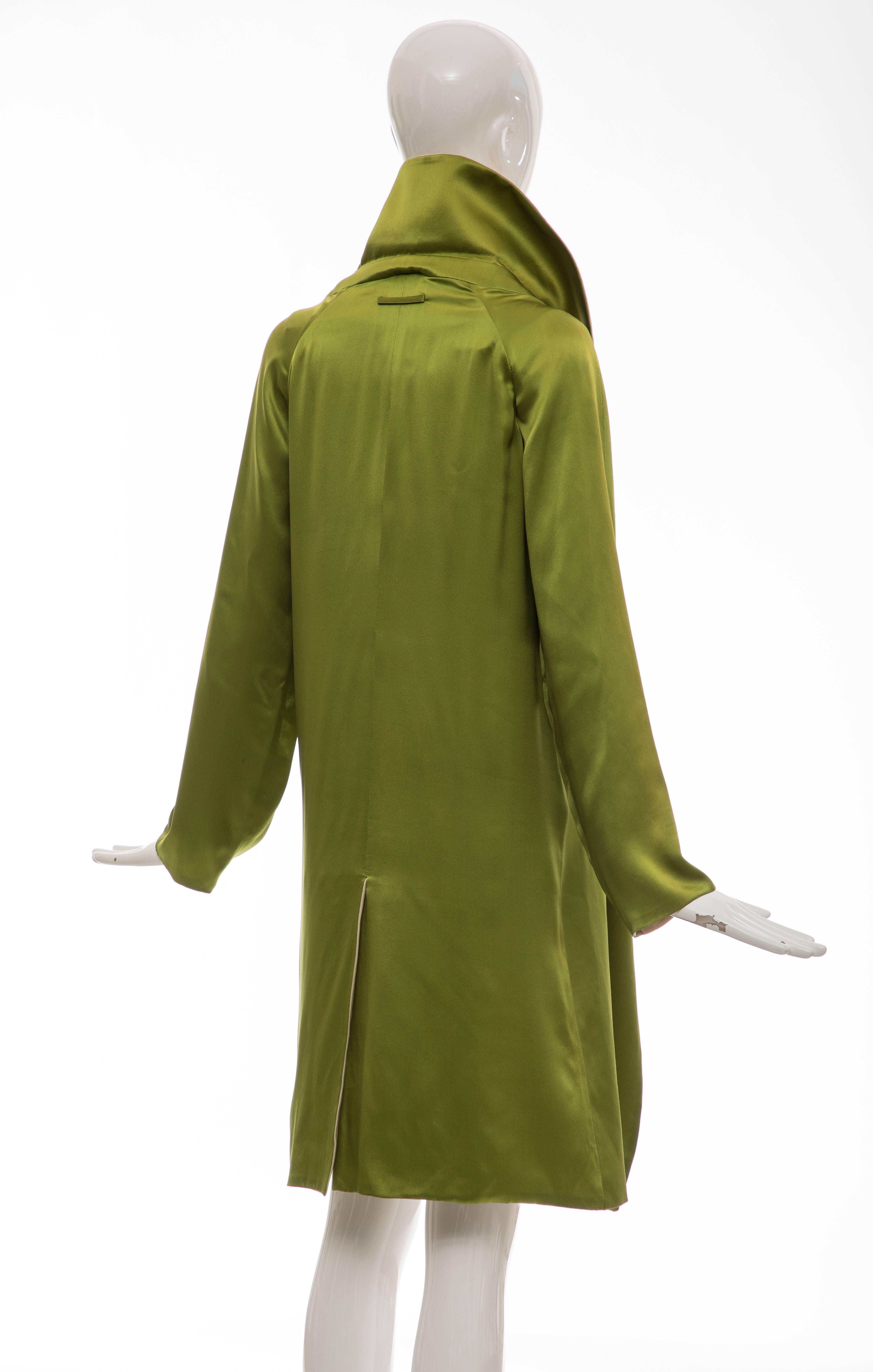 Jean Paul Gaultier Silk Charmeuse Dress Coat, Fall 2010 2