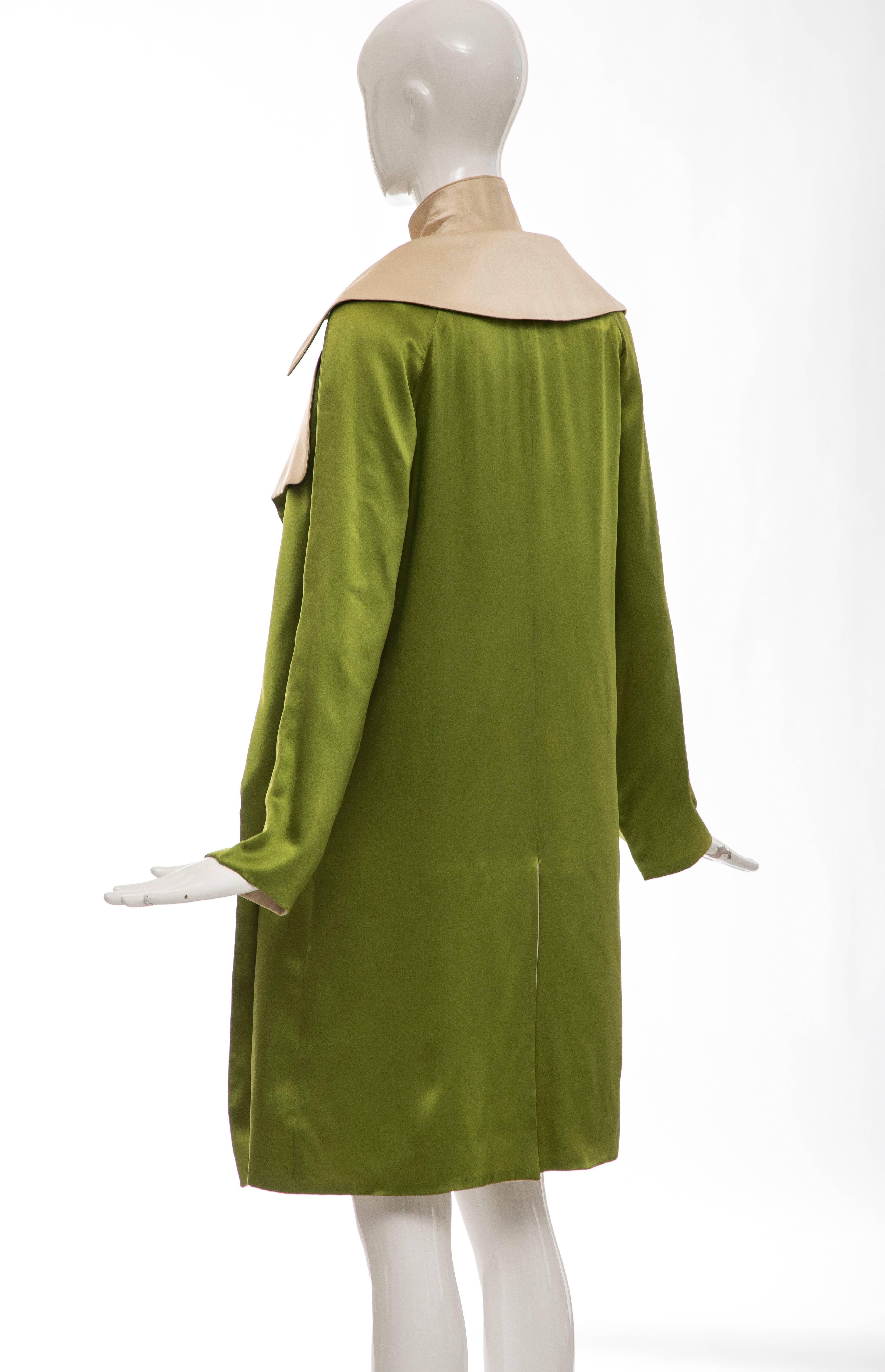 Jean Paul Gaultier Silk Charmeuse Dress Coat, Fall 2010 3