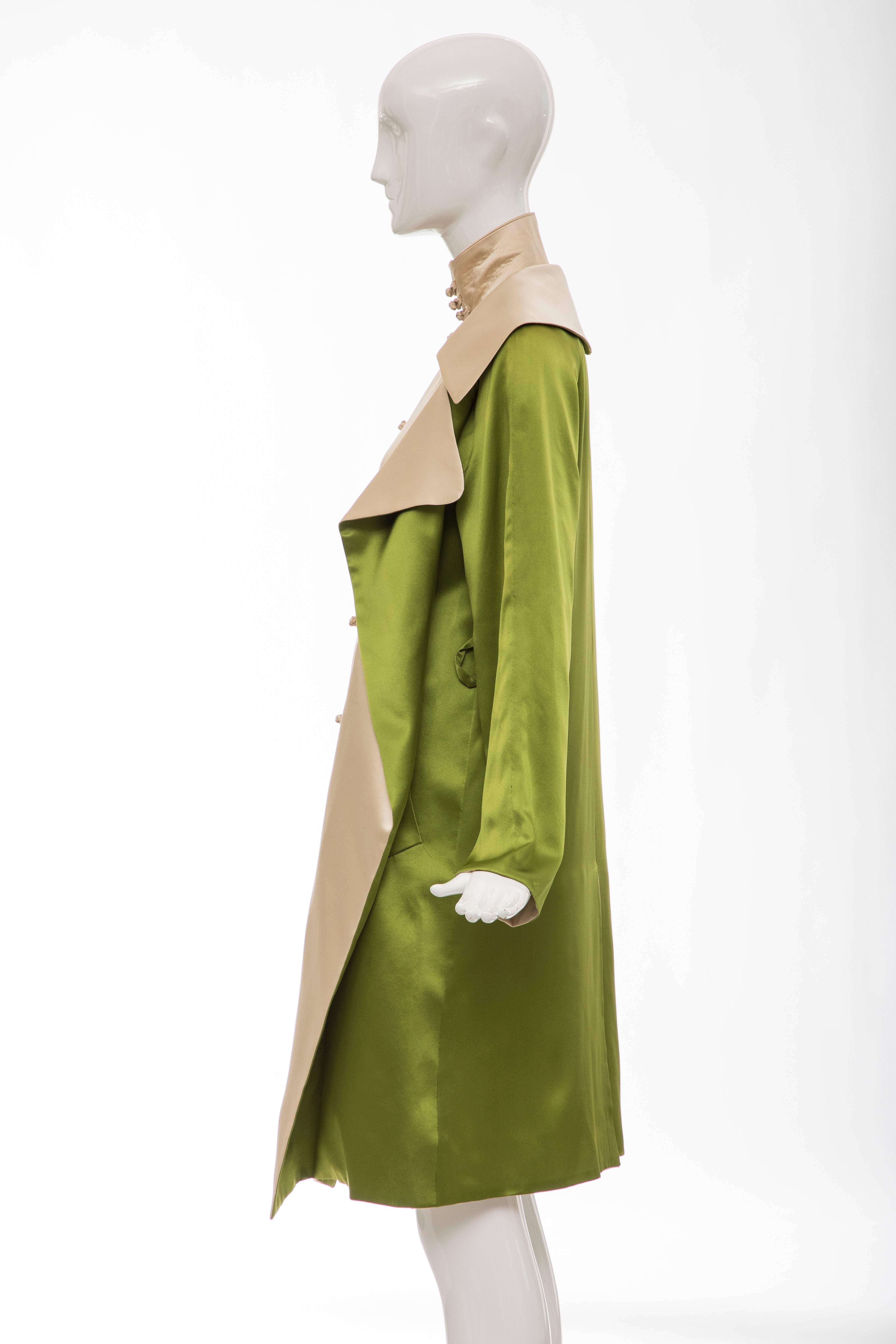 Jean Paul Gaultier Silk Charmeuse Dress Coat, Fall 2010 4