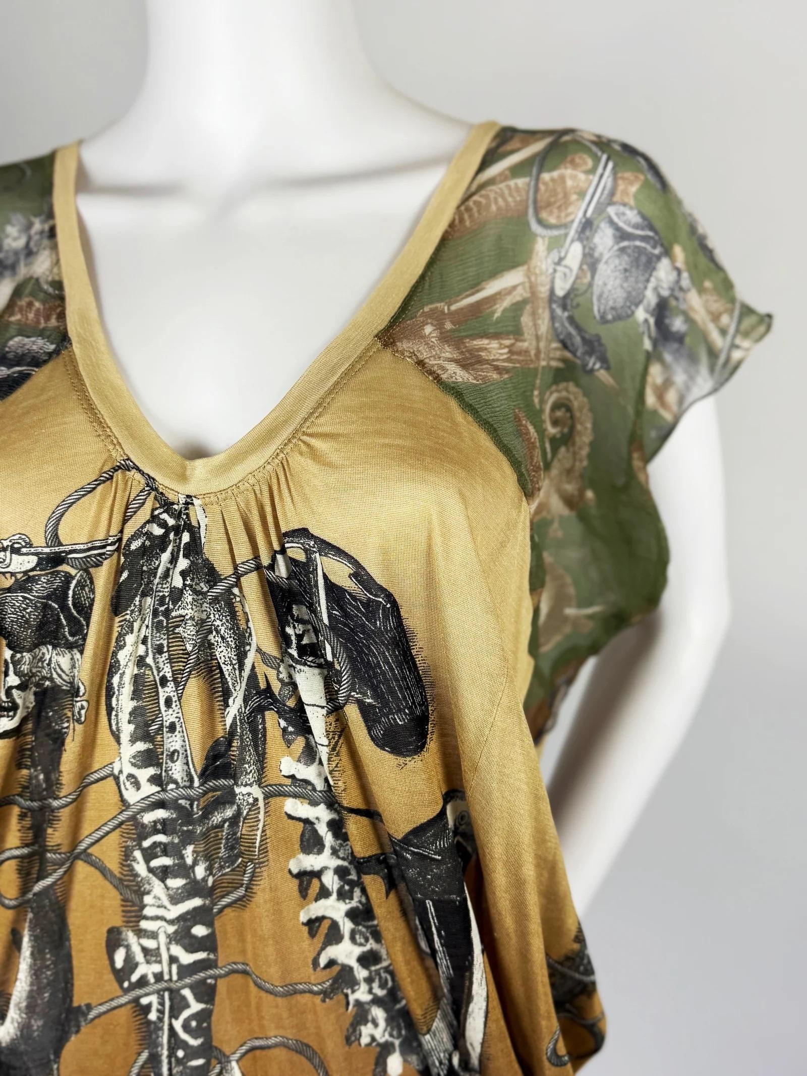 Jean Paul Gaultier Grafisches Seidenkleid, um 2000 im Zustand „Gut“ im Angebot in Marlborough, GB