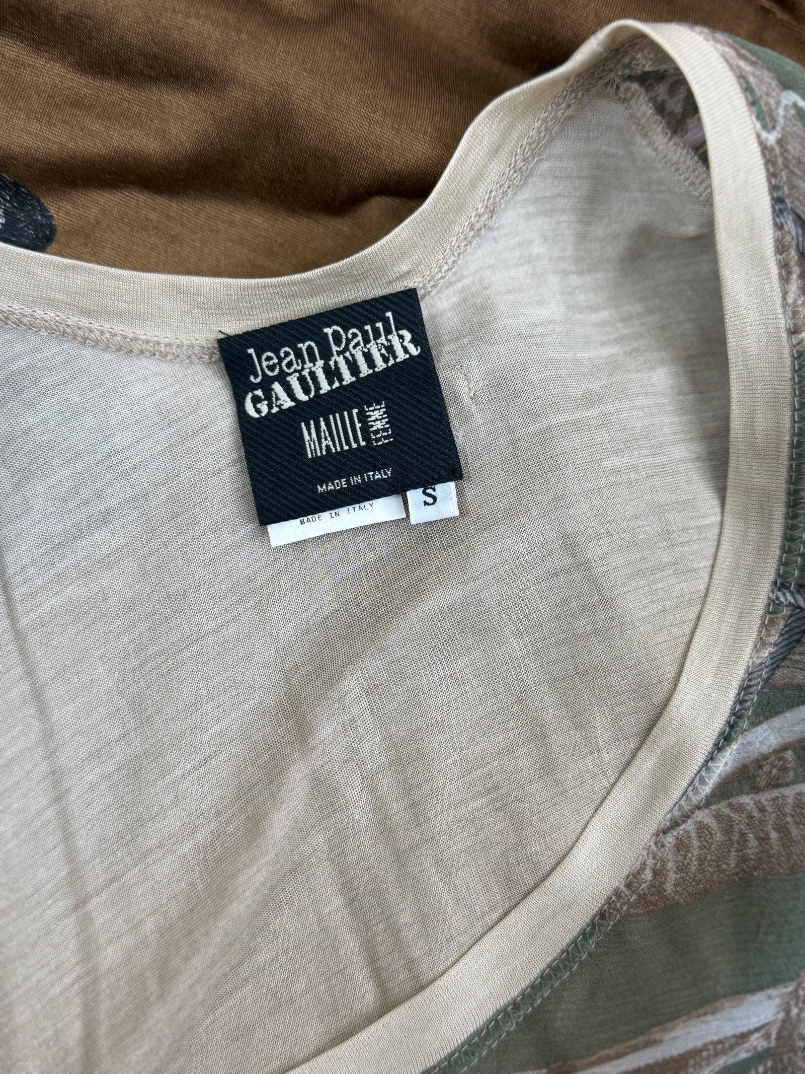 Jean Paul Gaultier Grafisches Seidenkleid, um 2000 im Angebot 3