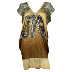 Jean Paul Gaultier Silk Graphic Dress, c. 2000s